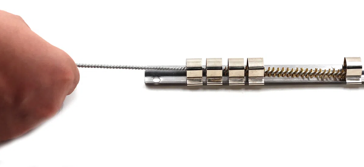 Juego de 10 cepillos de tubo de latón para limpieza de cepillos de alambre, mango largo, cerdas de limpieza, 6 mm/10 mm/14 mm, 6mm