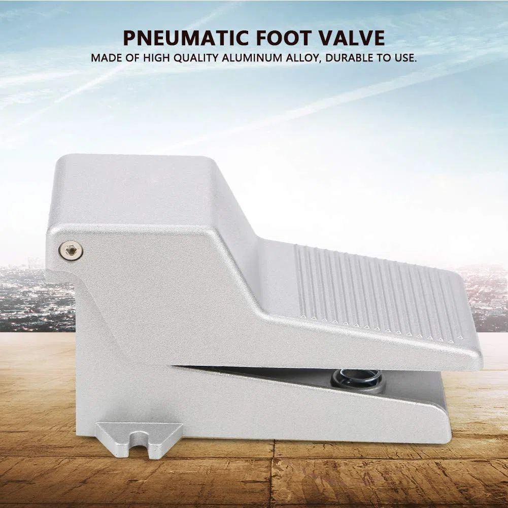 pedal neumatico + Válvula neumática del pedal del pie, Akozon G1/4 2 posición 5 manera neumático de la prensa del pie del control de la válvula de pedal de la aleación de aluminio