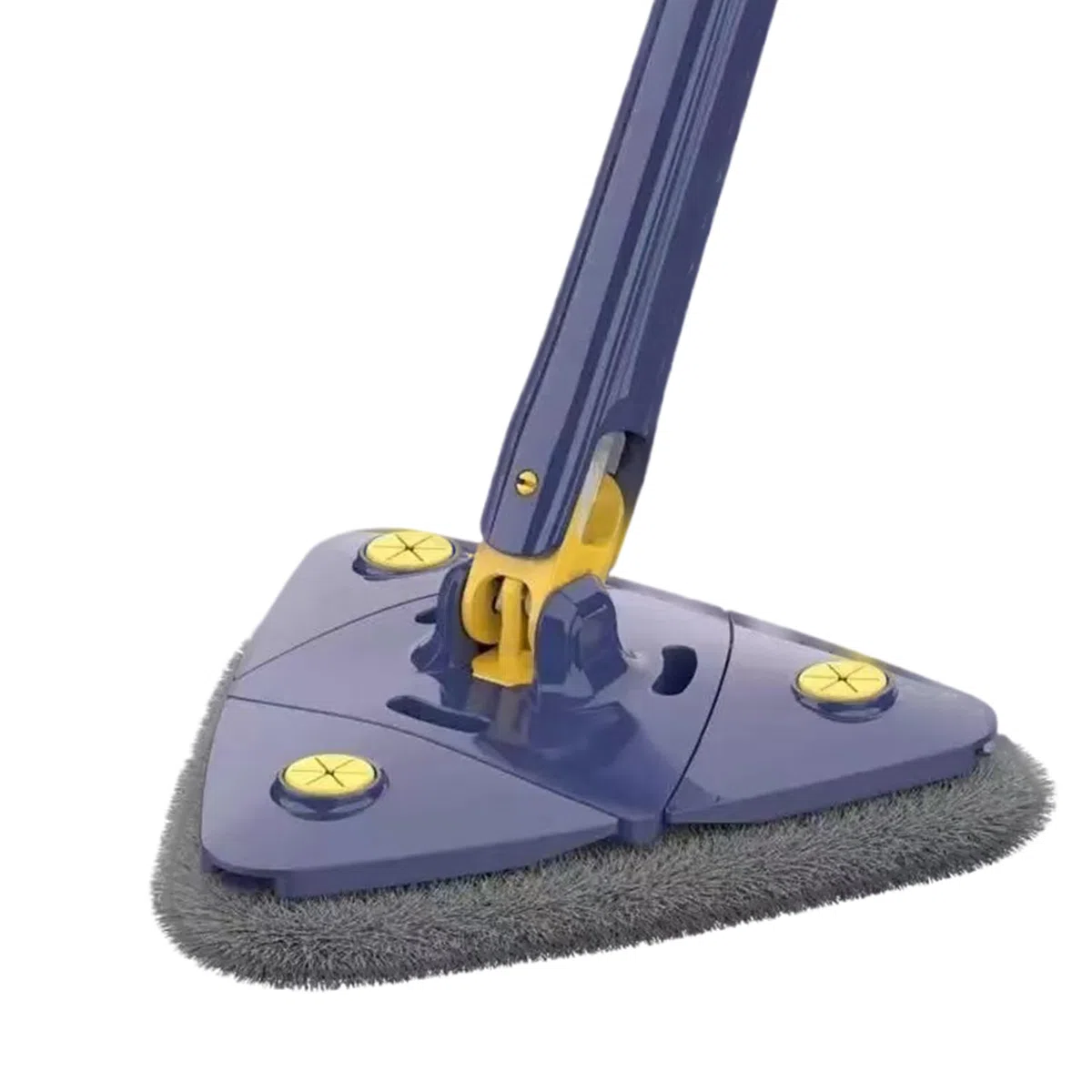 Fregona de Lavado de Pared - Mango Largo, Forma Triangular, Herramienta de Limpieza en y húmedo rotativo para Superficies duras, Espejos, Esquinas y Grietas, Limpieza Profunda y