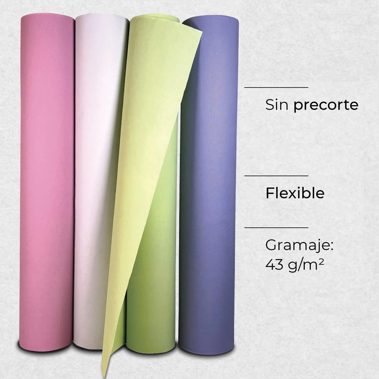 Papel de camilla (caja de 6 unidades) de 0,59 x 60m | Rollo Color Rosa sin precorte