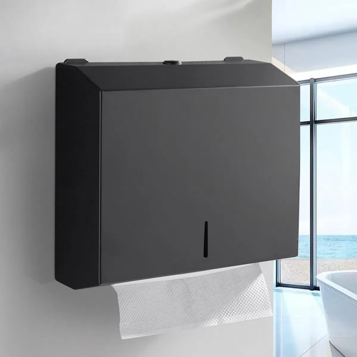 NICEME Dispensador de Toallas de Papel, Acero Inoxidable, Dispensador de Toallas con Cerradura, Dispensador de Toallas de Papel Z Plegable，Acomodar 250-400 Hojas