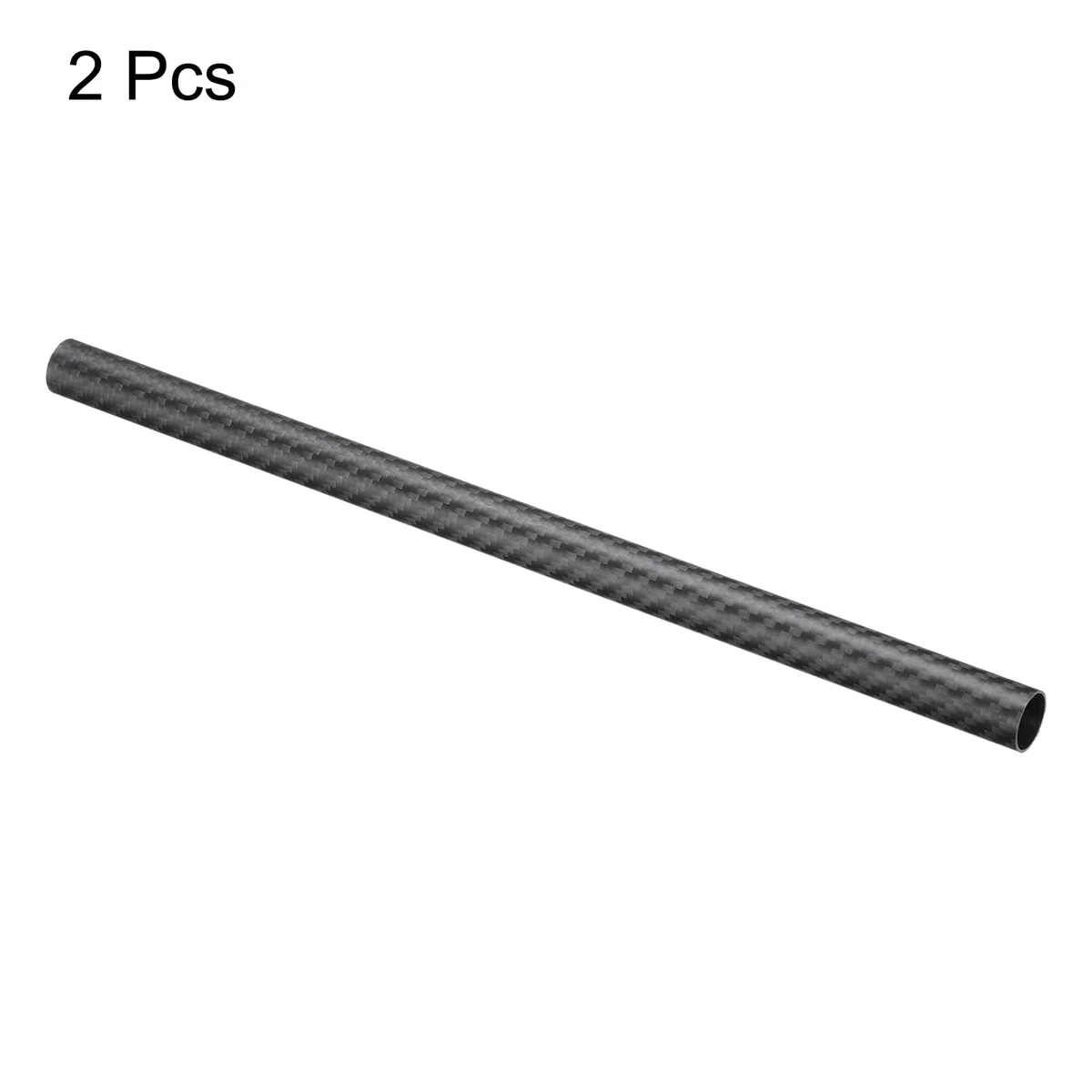 QUARKZMAN 2 Tubos de Fibra de Carbono de 16 x 18 x 330 mm, Superficie Mate, Tubo Redondo de Carbono 3K Enrollado para Aviones RC, Quadcopters, Multicopters