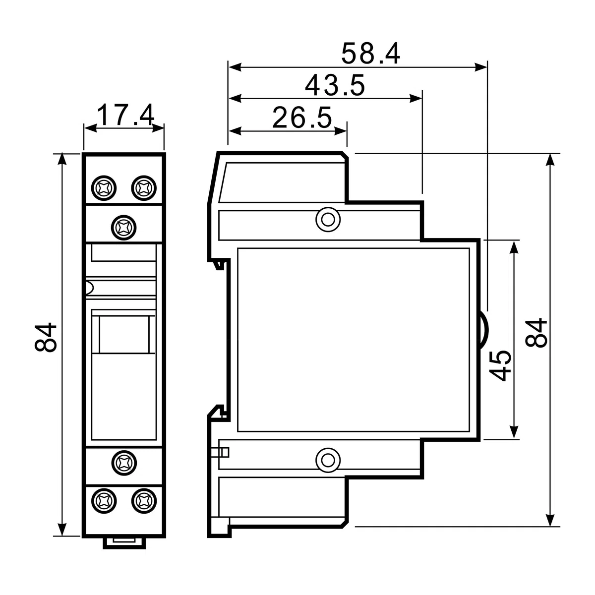 Finder serie 22 - Rele monoestable modular 2 contacto abierto 24vdc tornillo