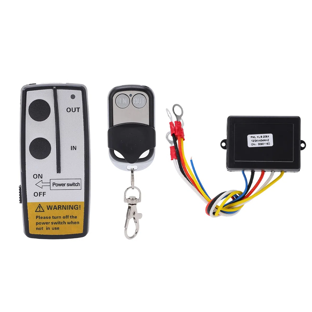Joyzan Control Cabrestante Inalámbrico, Automático Remoto Inalámbrico DC12V 24V Kit Receptor Llave Puerta Garaje Interruptor Barco Au Mando Inalambrico Distancia Coche Controlador Sistema Eléctrico