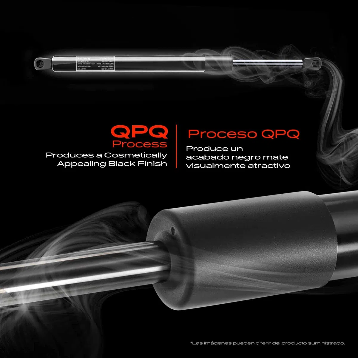 Frankberg 2x Resorte de gas universal Amortiguador de presión de gas Resorte de presión de gas Amortiguador 350N 255MM 89MM