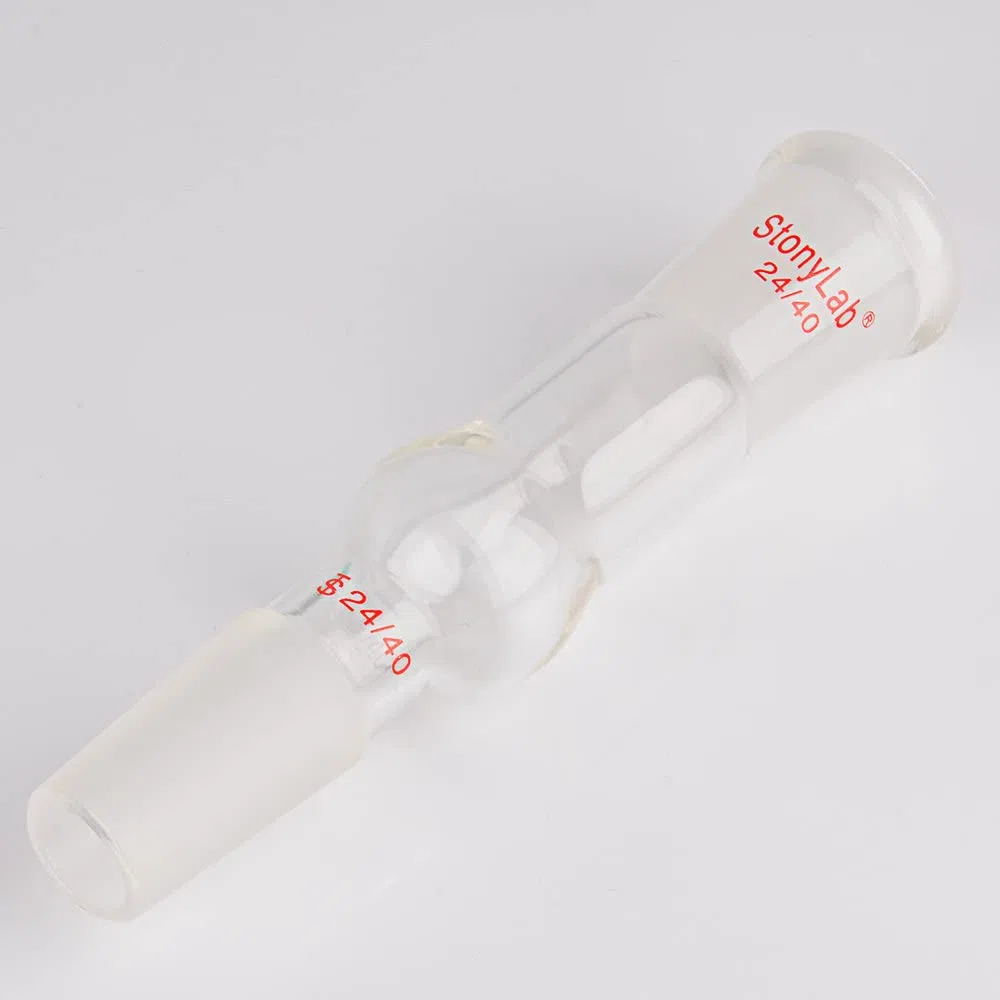 stonylab Adaptador para Tubo de Secado de Vidrio Borosilicato, Dos Juntas Rectas 24/40 para Tubo de Secado de Laboratorio