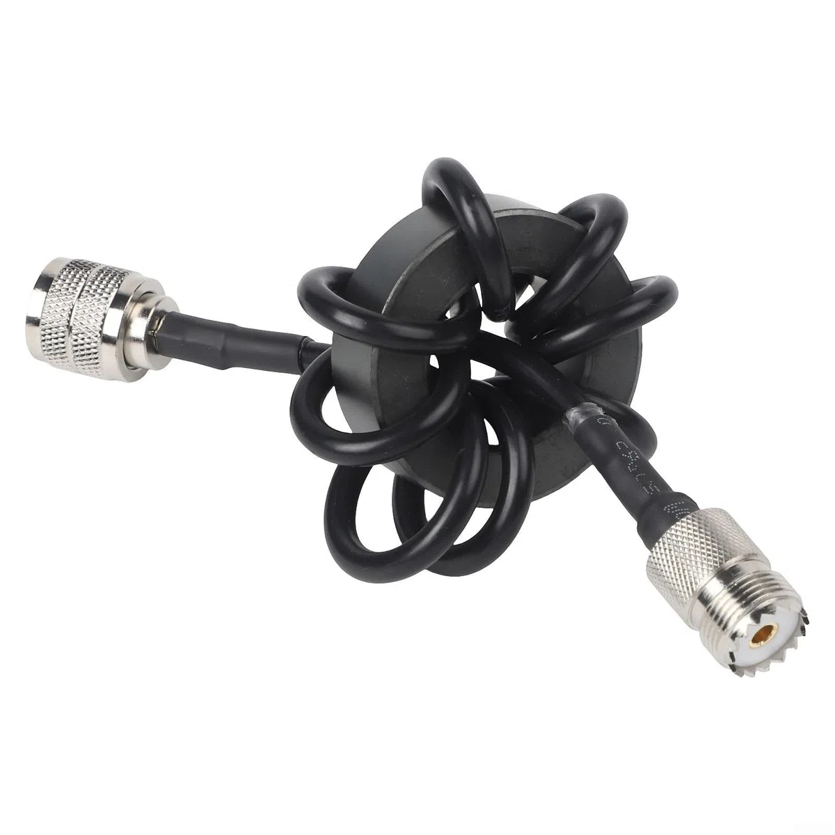 Minhe Anillo de estrangulador de onda corta para radio HF (1.8–30 MHz) - 200W/1000W Doble tamaño EM-25 y EM-43 núcleo magnético, supresor de corriente de modo común antiinterferencia (EM-25)