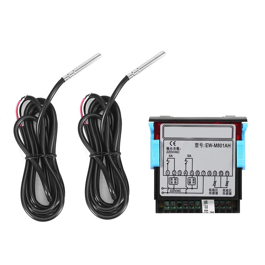 Samfox Controlador Calentador Solar - Interruptor Termostato Solar - Controlador Temperatura Diferencial for Agua Caliente Solar
