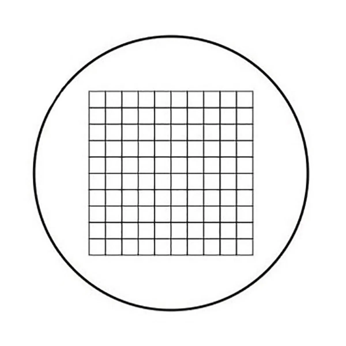 Micrómetro de 25 mm diámetro ocular escala óptica vidrio cruzado la regla calibración red Repuestos para microscopios de laboratorio