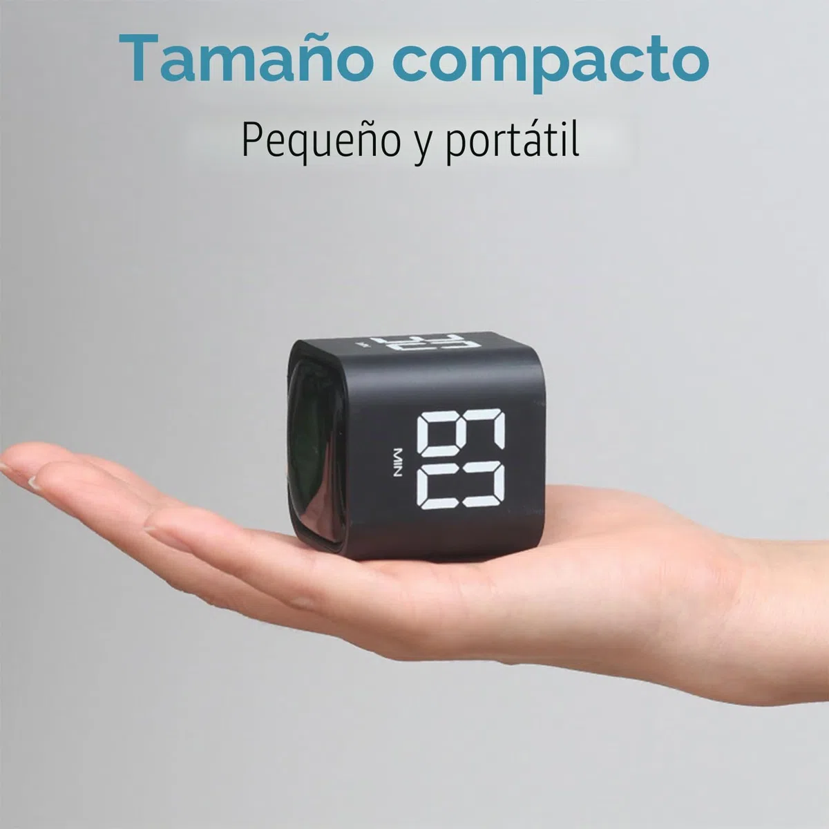 QUMOX Temporizador Cubo 5 10 30 60 Minutos, Temporizador Digital Recargable con Sensor de Gravedad, Modo Manual, Vibración y 2 Niveles de Volumen, Temporizador (Negro)