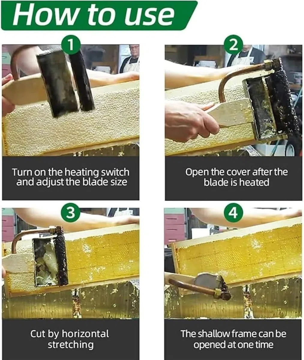 Extractor Eléctrico de Miel, Cuchillo Desoperculador Herramientas Apícolas, Tenedor Desoperculador Apicultura Satisfacer Las Necesidades de la Apicultura