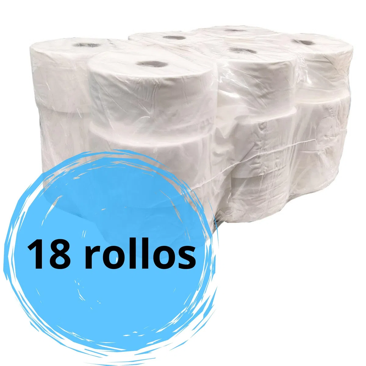Papel higiénico industrial 125 metros Lecasa, 100% tisú 18 rollos suaves y absorbentes