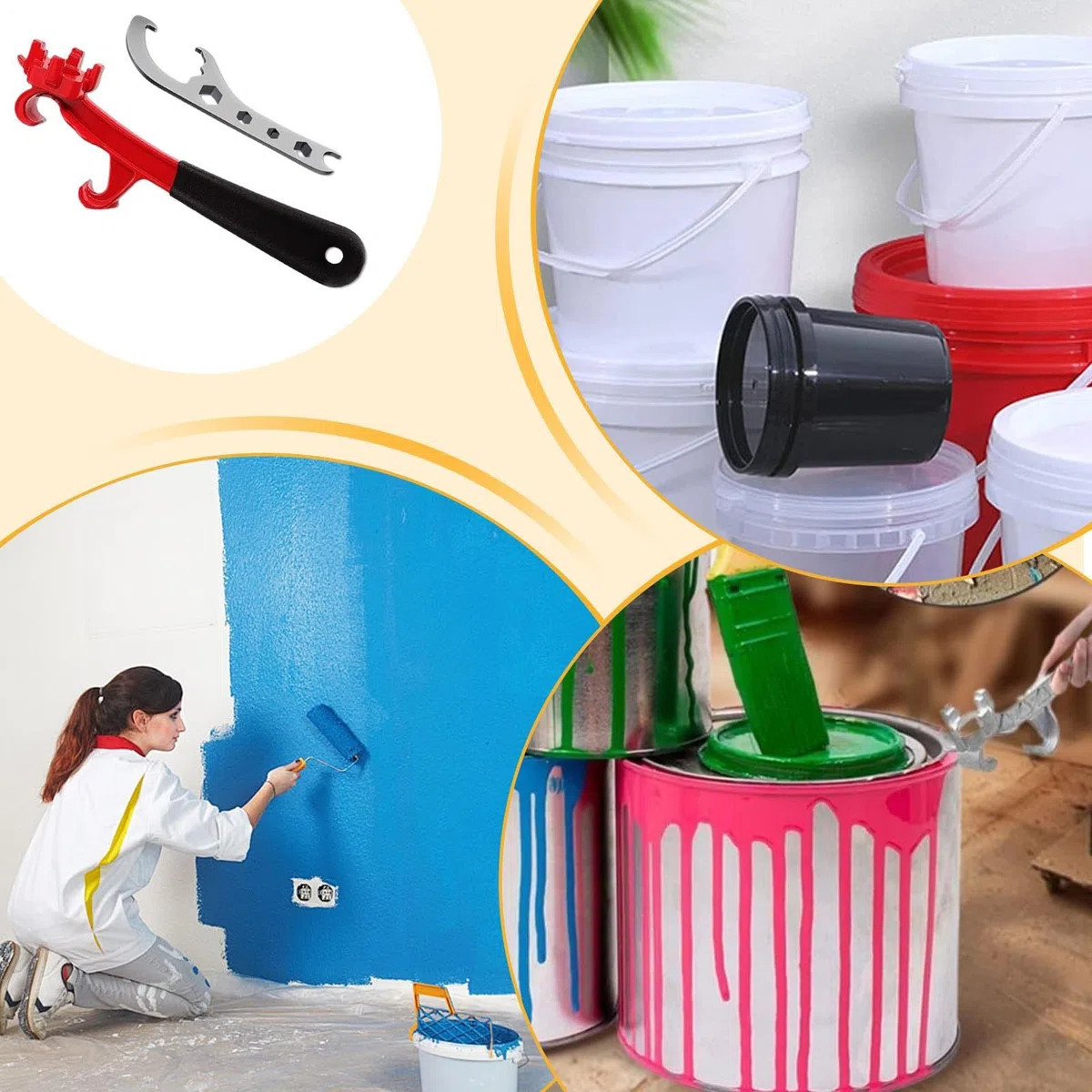 Abrecubos | Llave para Botes de Pintura | Llave Multiusos Para Exteriores Cocina Viajes Industrial