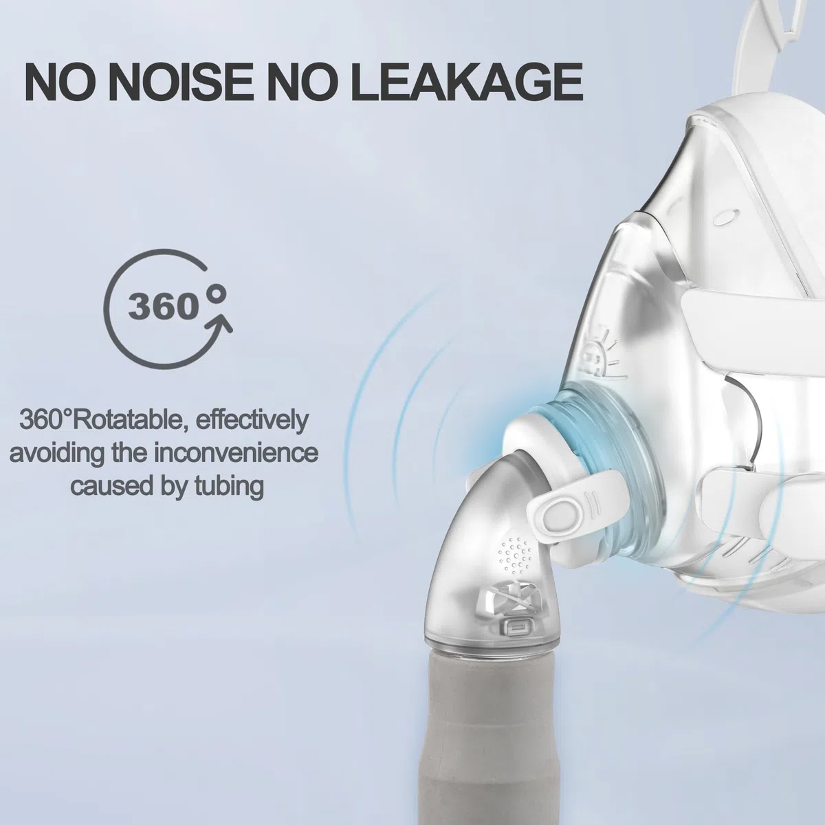 2 Paquetes de Recambio de Conector de Codo Giratorio Compatible con Airfit F20 y Airfit F30, Codo de Liberación Rápida del Tubo, accesorios de CPAP de BlessEase