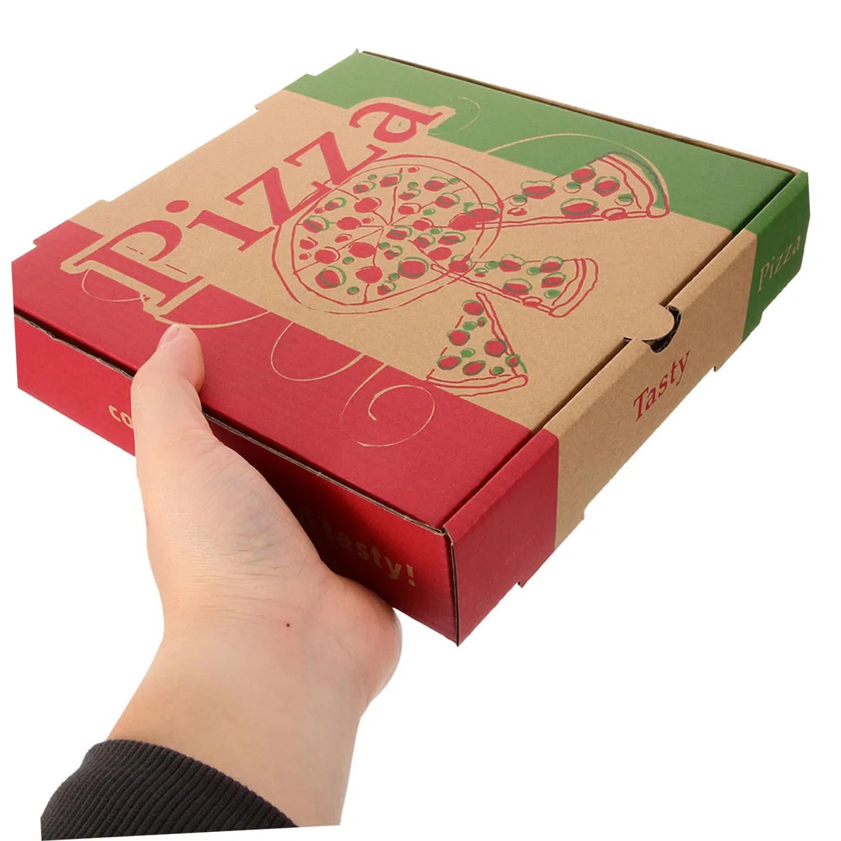 SHINEOFI Caja de Pizza de Papel de Pizza y Cheesecakes para Almacenamiento y Transporte para Llevar 10 Piezas, Caja Plegable de 7 Pulgadas en Restaurantes