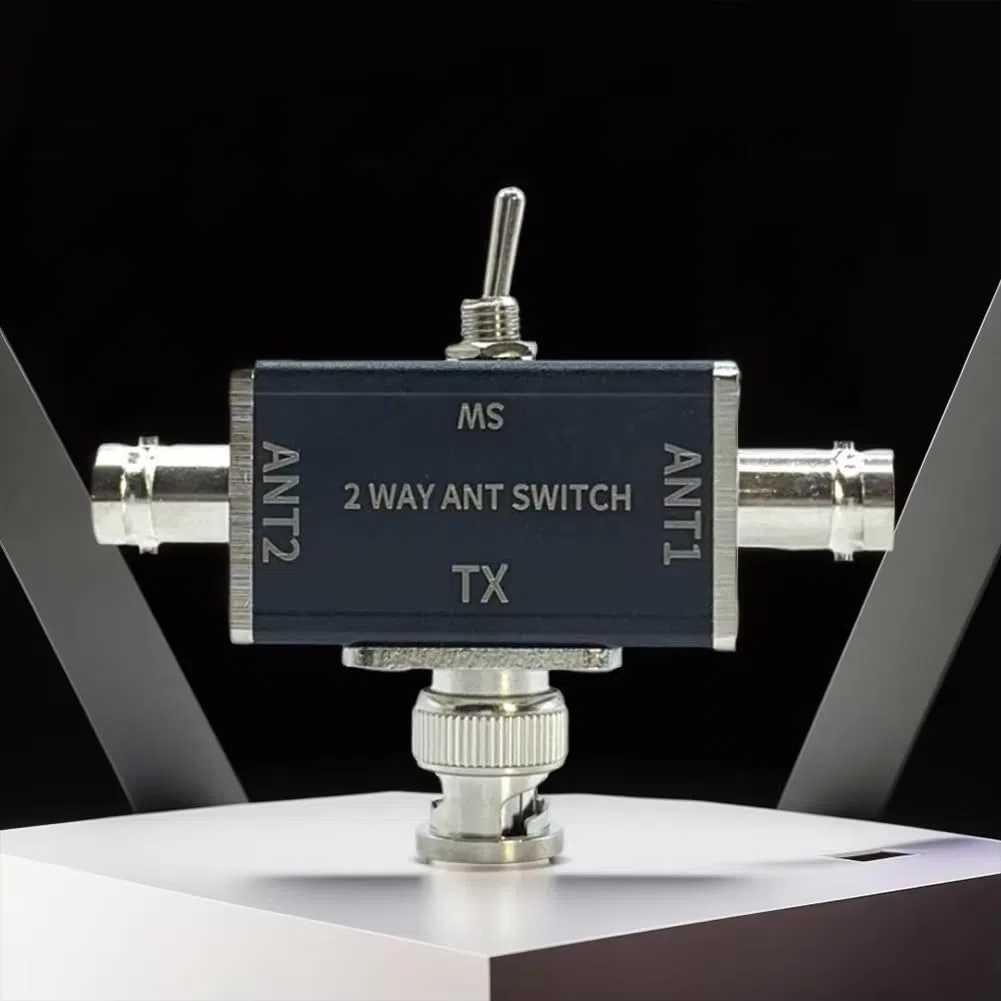 Conmutadores de Antena Coaxiales Manuales de 2 Vías, Conector de 100 W, 0-50 MHz, 1 Entrada y 2 Salidas con Protección de Apagado/A