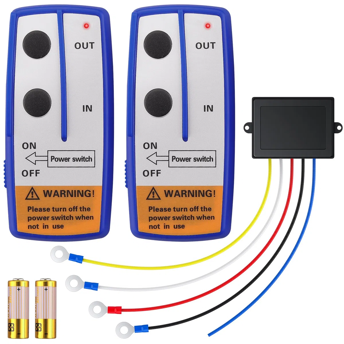 AMTOVL Controlador de Cabrestante 12V Mando a Distancia de Cabrestante con Función de Encendido y Apagado Controlador de Cabrestante Inalámbrico con Luz Indicadora para Jeep/ATV/SUV
