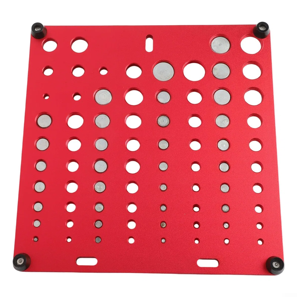 34 piezas métricas y para calibre de rosca de pernos y tuercas imperiales con 8 tamaños de brocas - Herramienta de medición de aleación de aluminio para fijar identificaciones