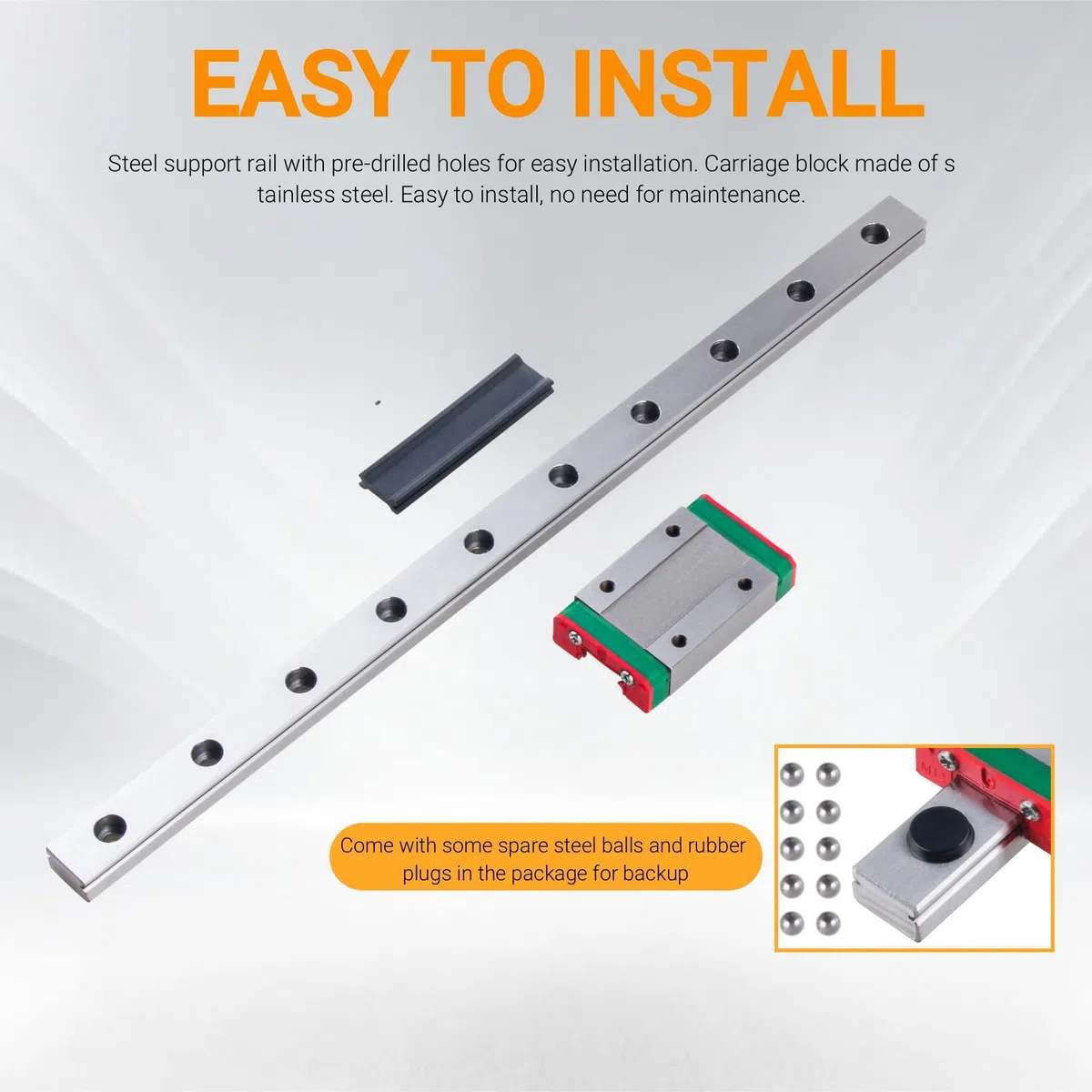 2 unidades MGN12H 300 mm guía lineal en miniatura con bloques deslizantes MGN12H rodamientos lineales, bloque de guía lineal para dispositivos automáticos, instrumentos de medición de