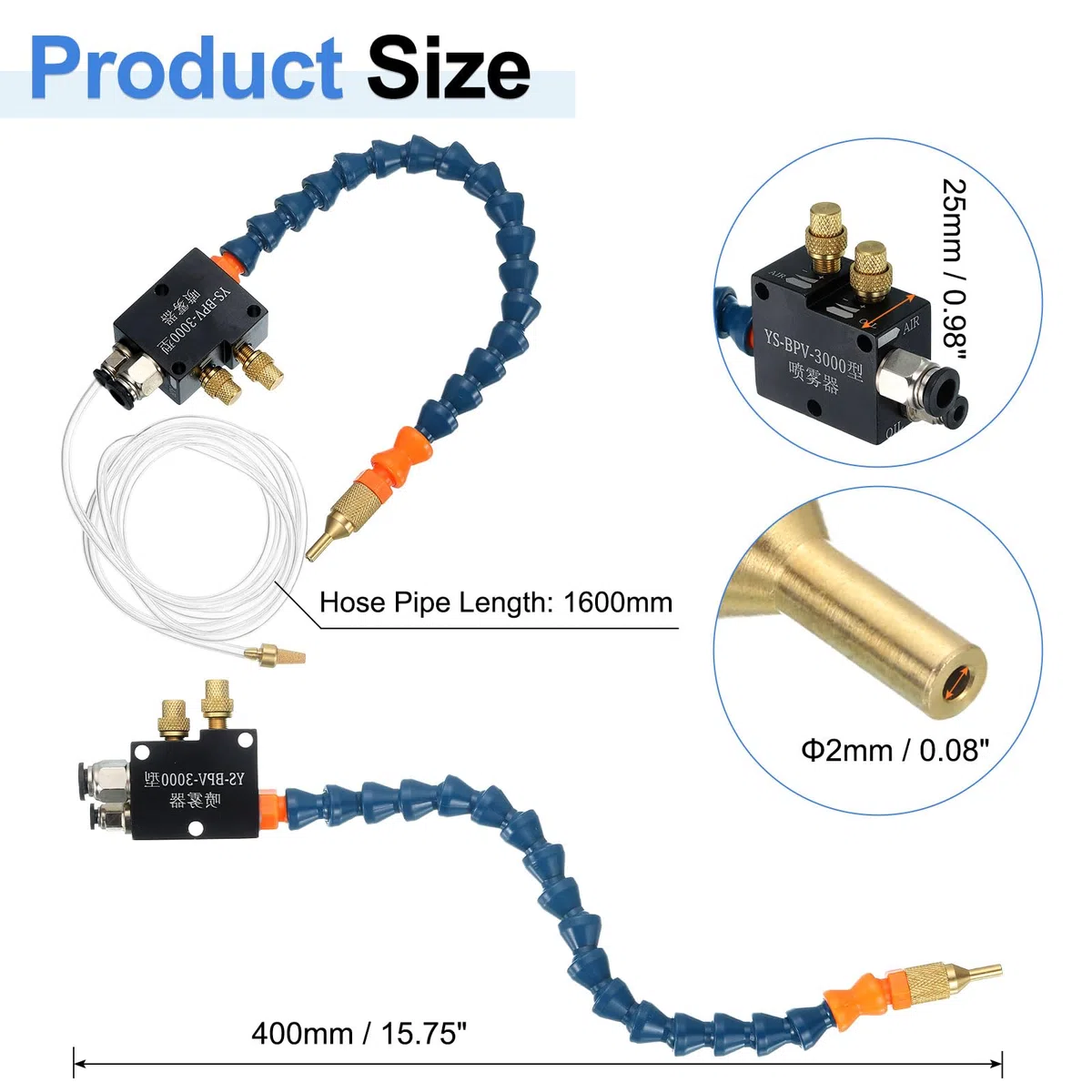 QUARKZMAN Sistema De Pulverización De Lubricante De Niebla Refrigerante, Máquina De Pulverización De Enfriamiento De Grabado De 400mm Con Manguera Para Máquina De Enfriamiento, Verde