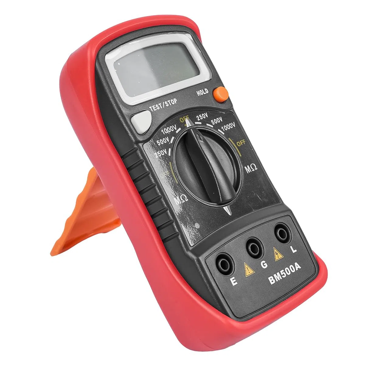Sarini Probador de Resistencia de Aislamiento Digital Bm500a 1000V 1999mω Resistencia Pantalla LCD Megaohmímetro Probador electrónico para Mantenimiento Probador portátil