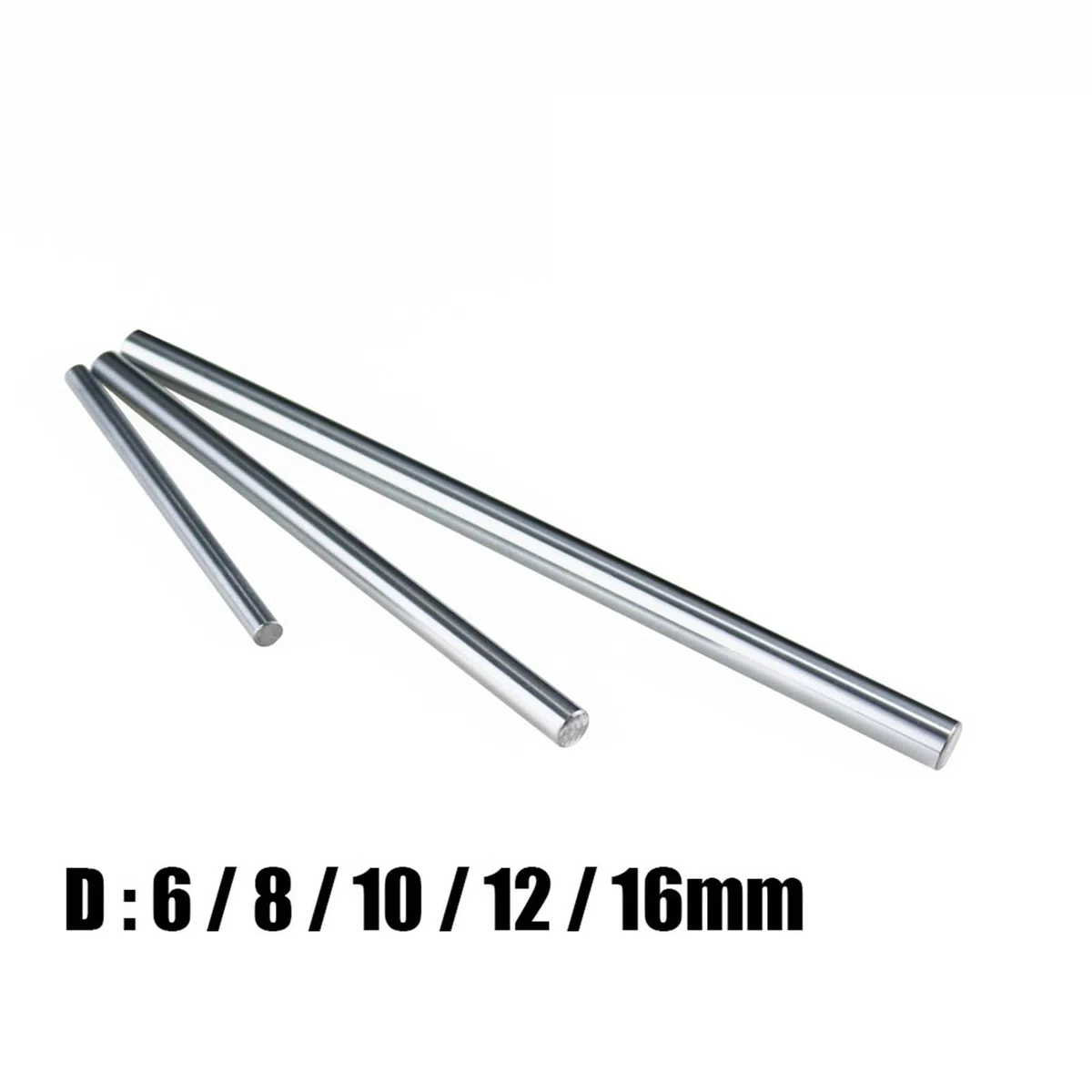 guía lineal Varilla de riel lineal, eje deslizante de guía cromado, 300, 320, 350, 380, 400, 450, 500mm, eje óptico, varillas lisas, piezas de impresoras 3D, 1 Uds. guía de deslizamiento(12mm,600mm)