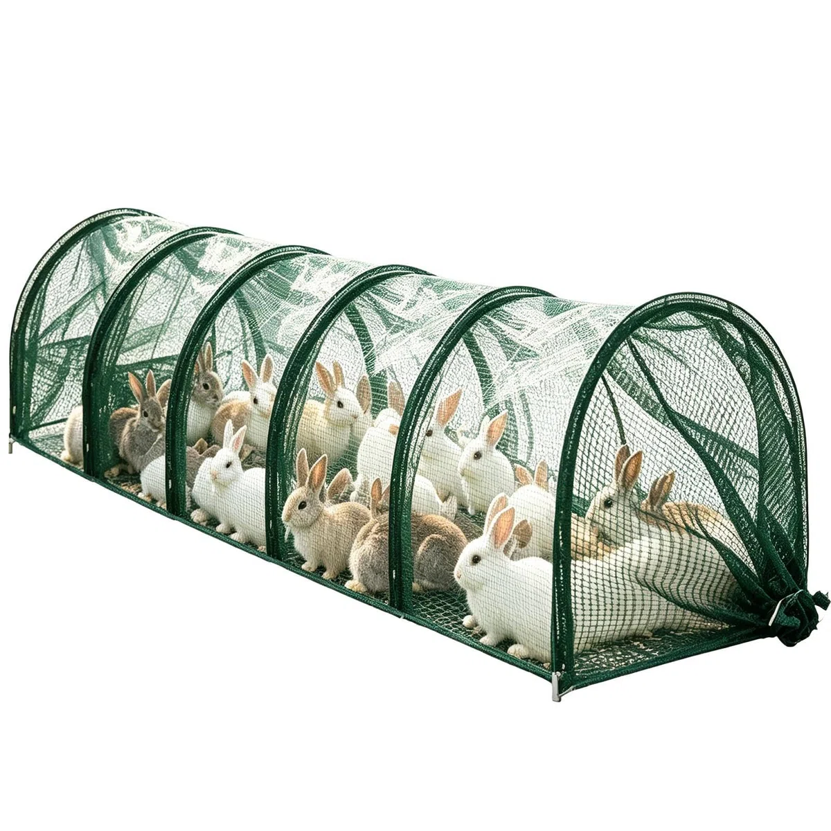Túneles de Exterior para Gallinas - Flexible, Portátil, Expandible Y Plegable - Recinto Exterior Aves | para Patos Gansos Conejos Mascotas Pequeñas Pollitos Y Codornices