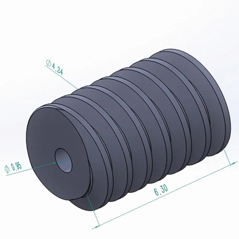 10 varillas de plástico for motor helicoidal de 4,2 mm de diámetro exteri0r, engranaje helicoidal de plástico de 0,3 módulos, adecuado for motor de 1 mm de diámetro de eje