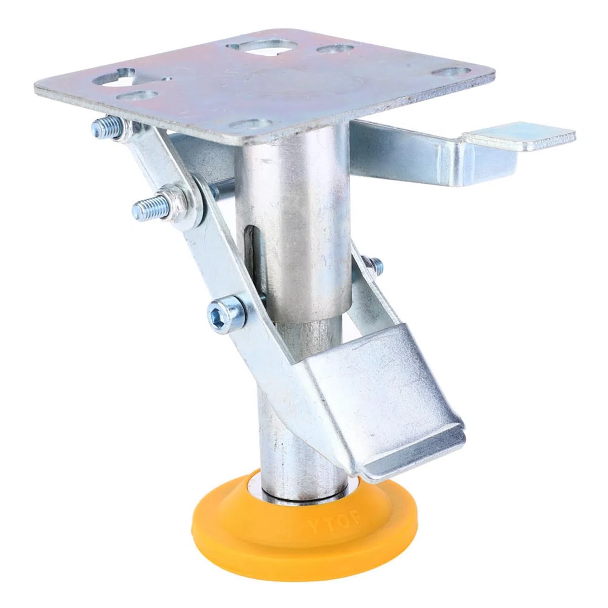 KIMISS Bloqueo de Piso para Ruedas - Lock de Freno de Tranvía con Almohadilla TPU para Ruedas de 4 ", Capacidad de Carga 100 Kg/220.46 Lb - Diseño Galvanizado de Hierro Duradero (X-75-32-3)