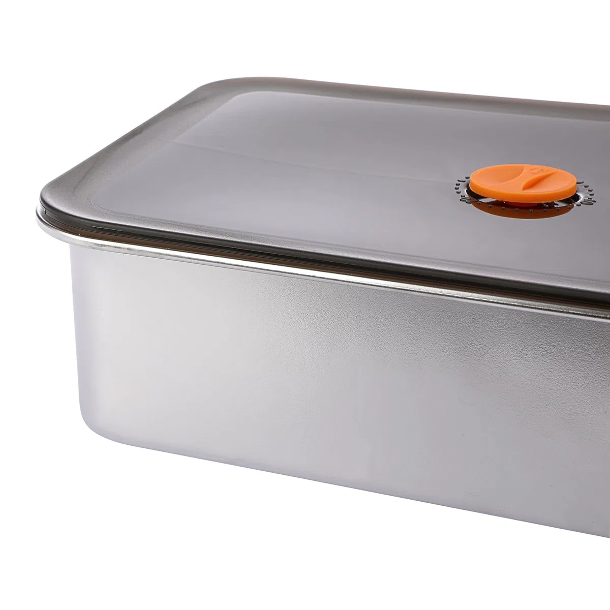 SUMTree Caja de acero inoxidable para pizza, caja de fermentación con tapa, caja ligera para masa, fruta, ensalada, pasteles, carne (30 x 21 x 8,5 cm)