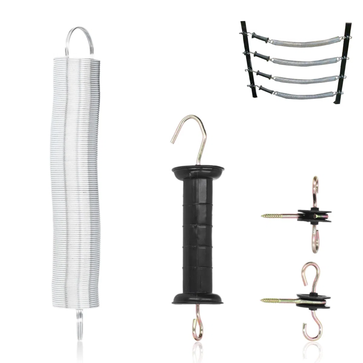 Kit De Puerta De Cerca Eléctrica, Juego De Manijas De Cerca Eléctrica, Juego De Manijas De Puerta Con Resorte, Manija De Puerta De Cerca Eléctrica De Plástico Con Aisladores Con Aisladores De Cerca El