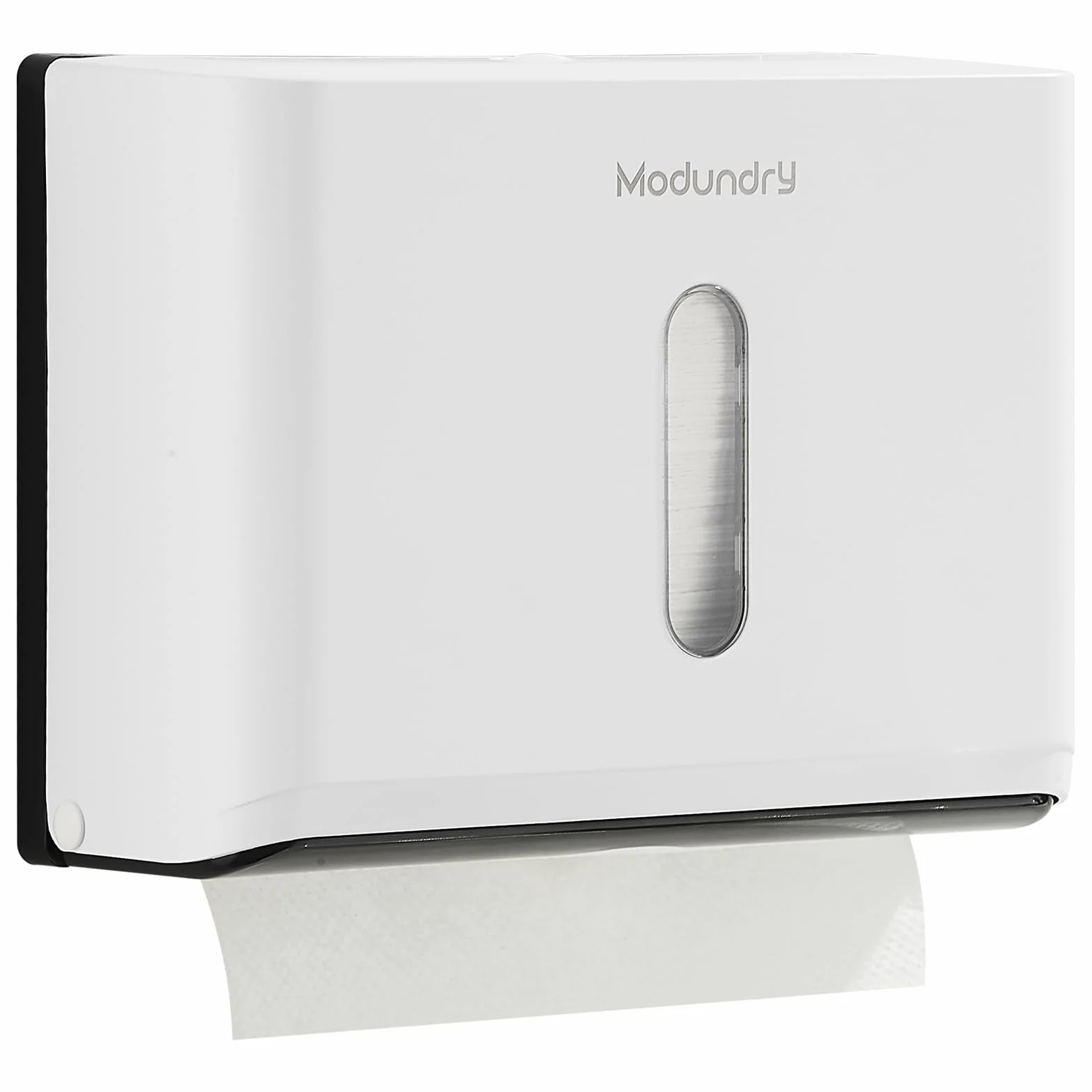 Dispensador de Toallas, Dispensador Papel Secamanos Montado en Pared, Dispensador de Toallas de Mano Plegado Comercial, Admite 200 Toallas -Blanco