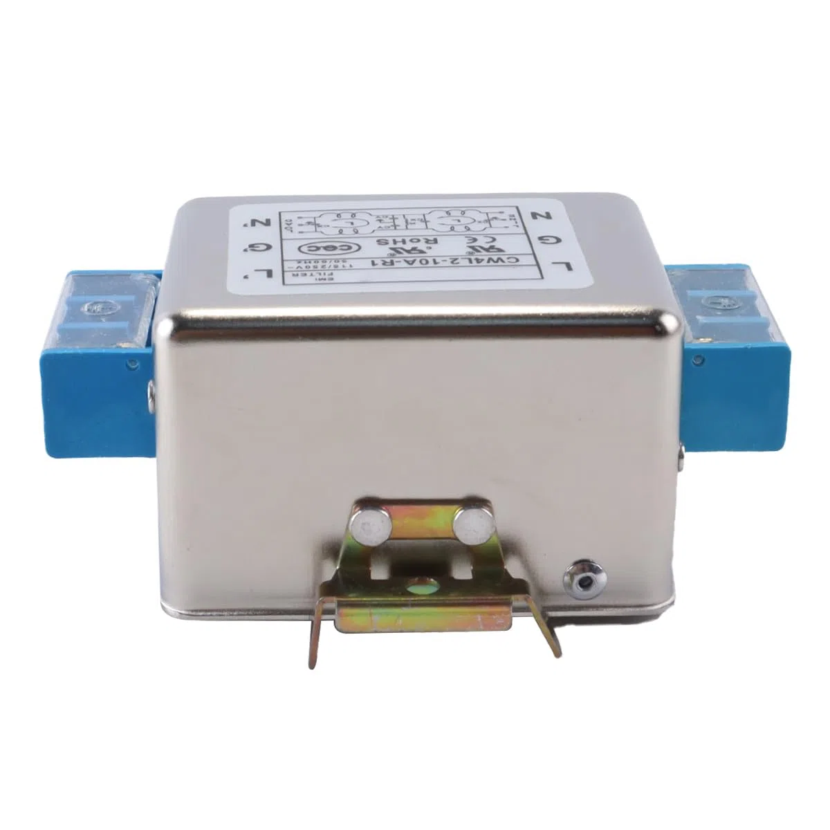 CW4L2-10A-S - Filtro EMI, 10 A, 50/60 Hz, 230 V, filtro monofásico, para suprimir interferencias continuas de pulso intermitente