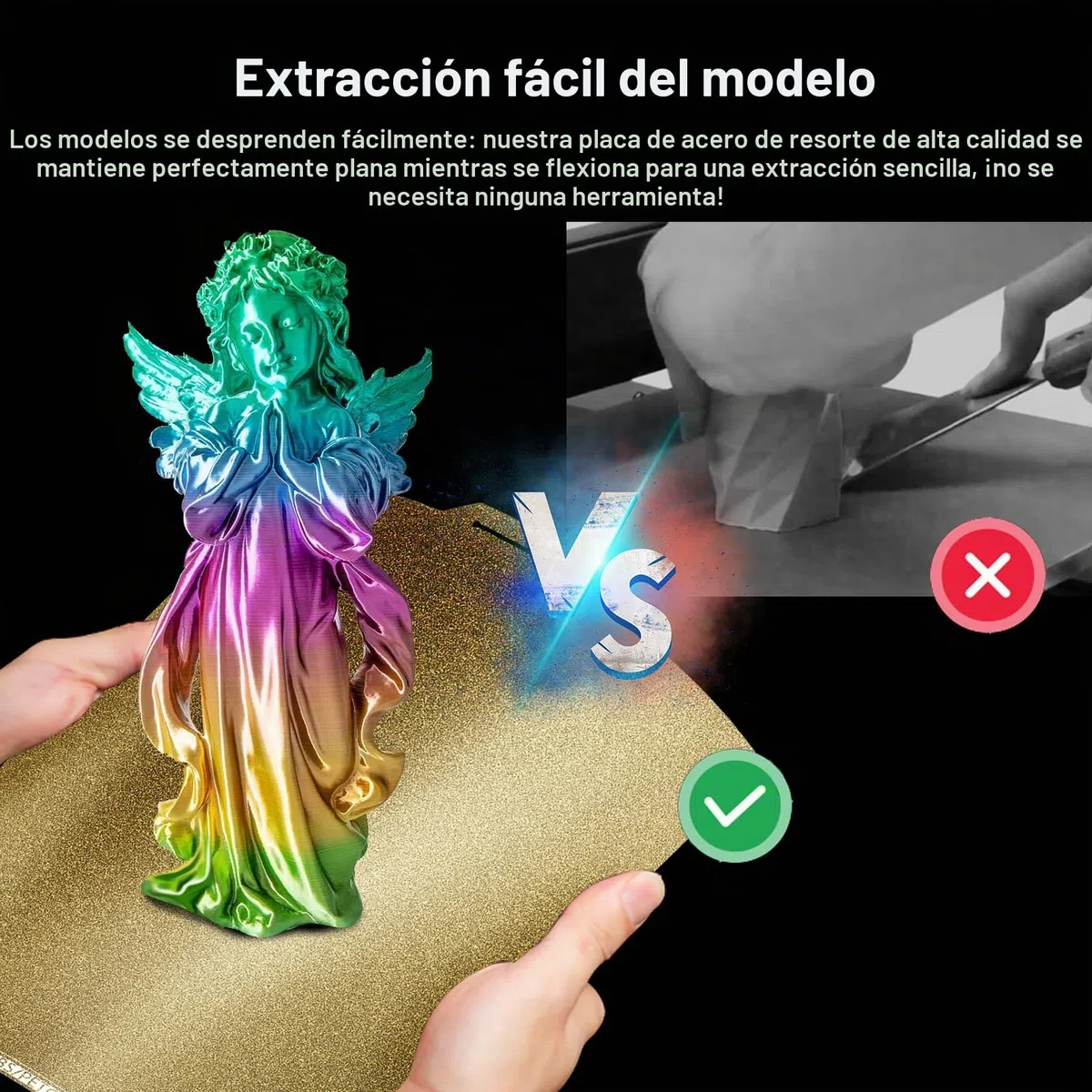 IdeaFormer PEI Placa de Construcción para Bambulab P1S X1C X1 P1P A1, Placa de Impresión PEI Texturizada Doble Cara para Bambu Lab P1S X1C A1 3D Impresora Plataformas