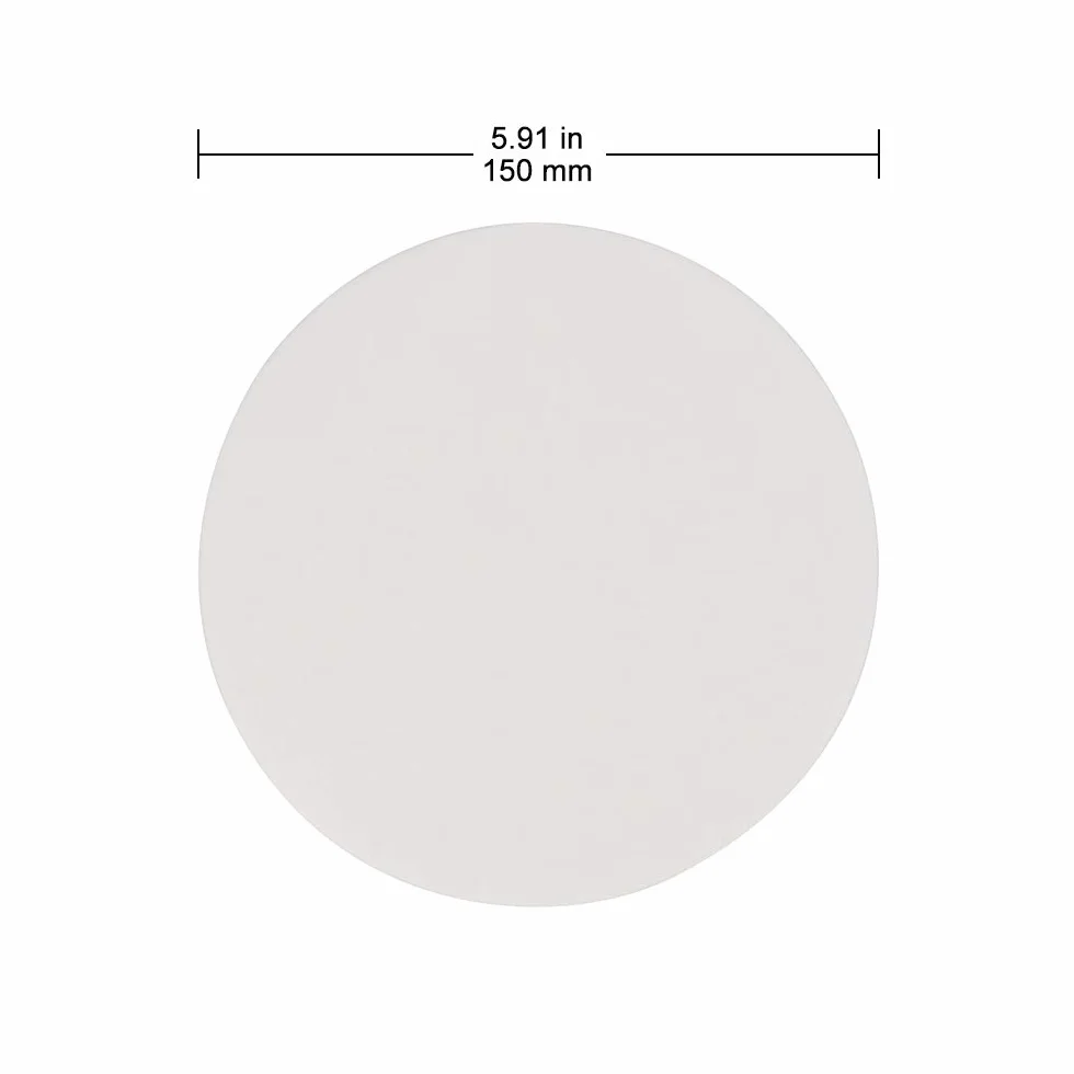 Labasics Círculos de Papel de Filtro Cuantitativo, Papel de Filtro de Celulosa de 150 mm de Diámetro con Velocidad de Filtración Media de Retención de Partículas de 20 Micrones, Paquete de 100