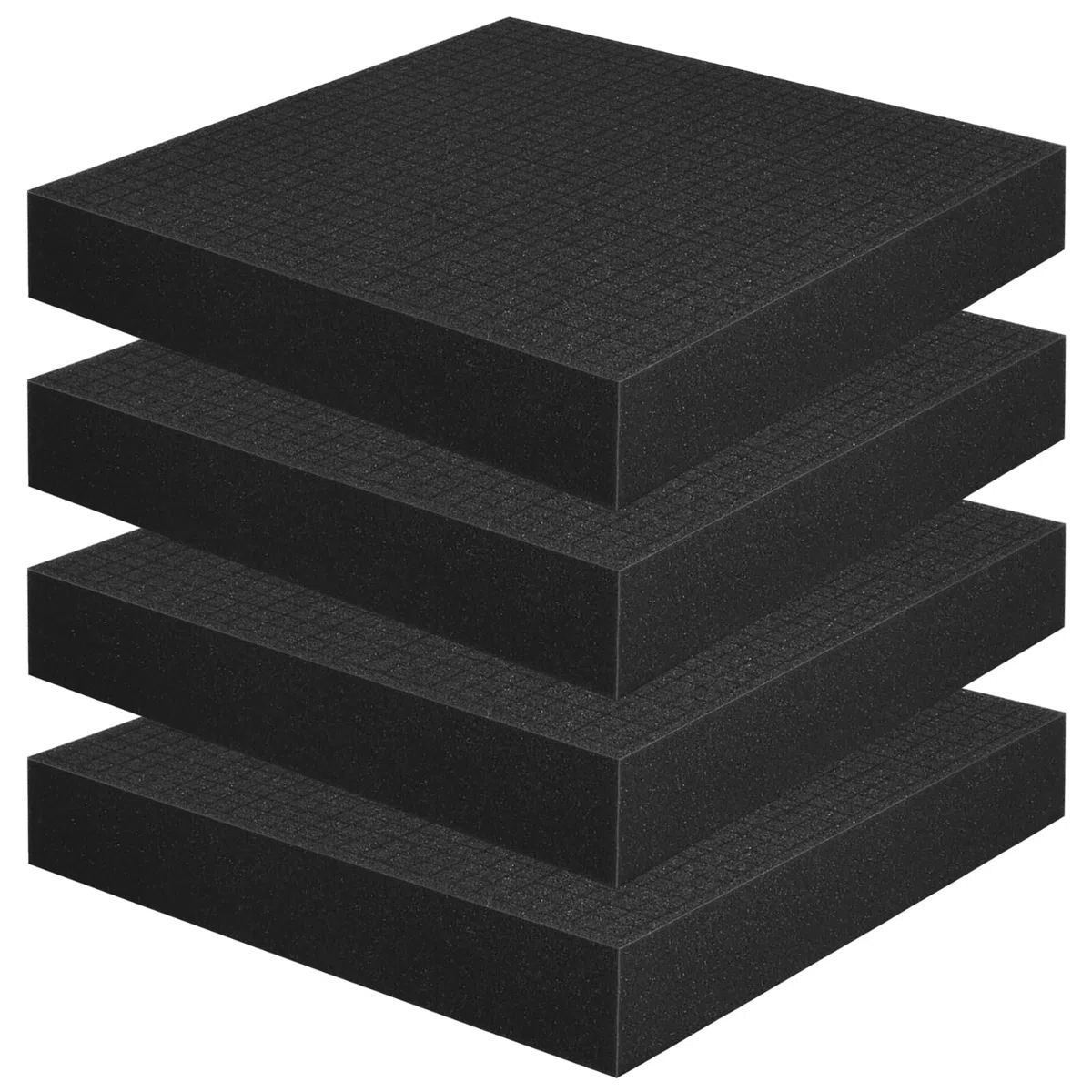 Protección de Espuma Cuadriculada 4 Piezas - Inserciones para Cajas, Estuche de Herramientas, Estuche para Cámara - 300x300x30mm