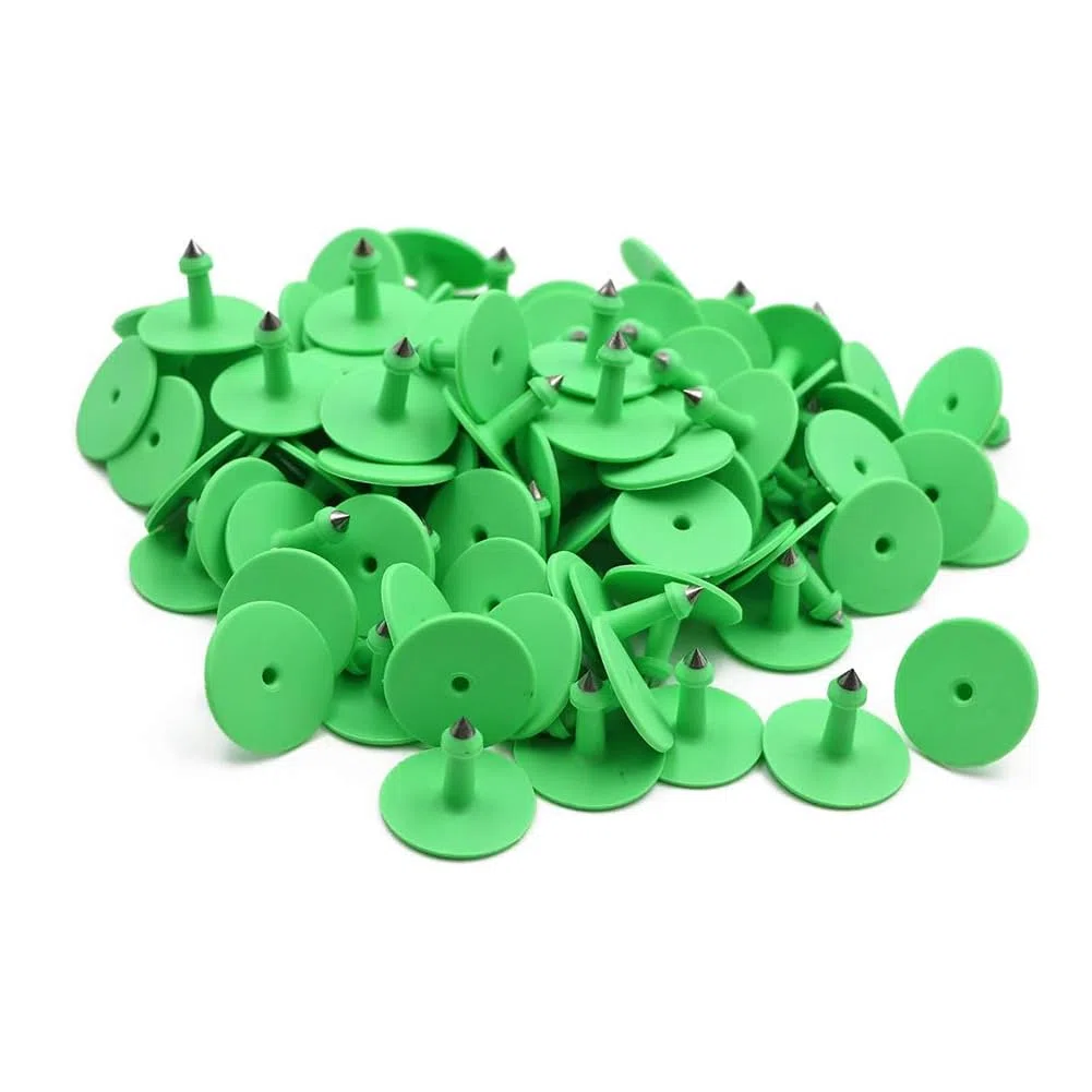 Crotales en blanco para orejas de ganado, tamaño grande, 100 piezas, tarjetas de identificación de ganado, crotales para orejas de ganado para ganado, caballos, cerdos y cabras verde 100pcs