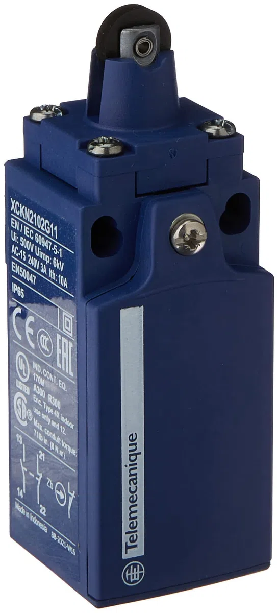 Telemecanique Sensors XCKN2102G11 XCKN Interruptor de Límite, Émbolo de Rodillo Plástico, 1NC + 1NO, A Presión