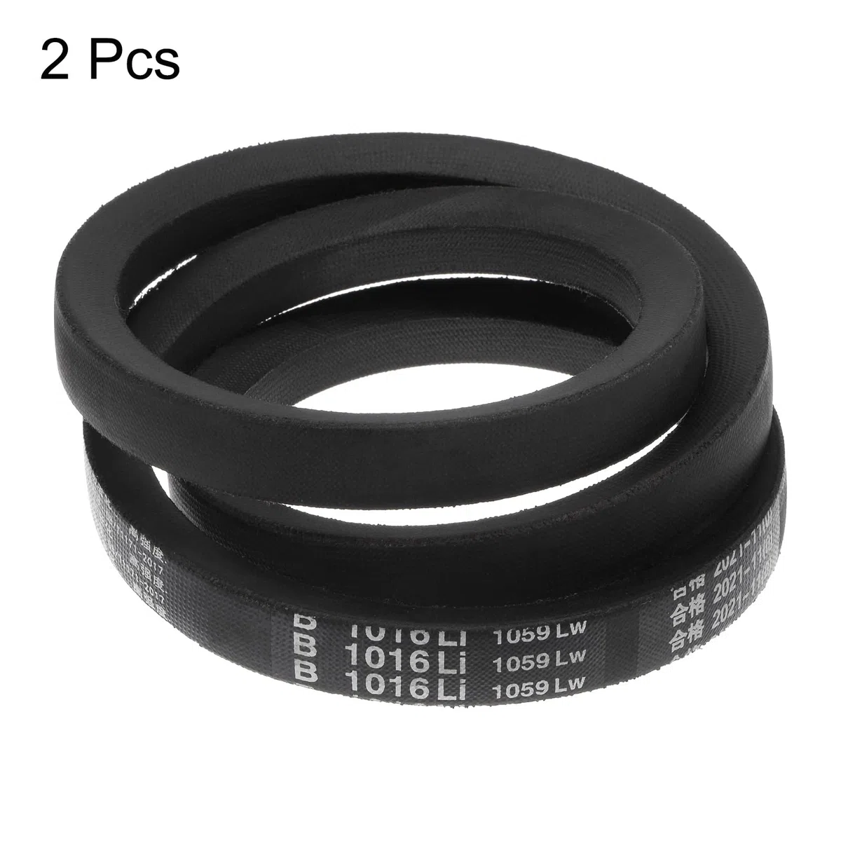sourcing map Correa Trapezoidal B-1016 2uds, Circunferencia Interior de 1016mm/40", Ancho Superior 17mm, Correa de Transmisión de Caucho de Sección B para Transmisión de Potencia