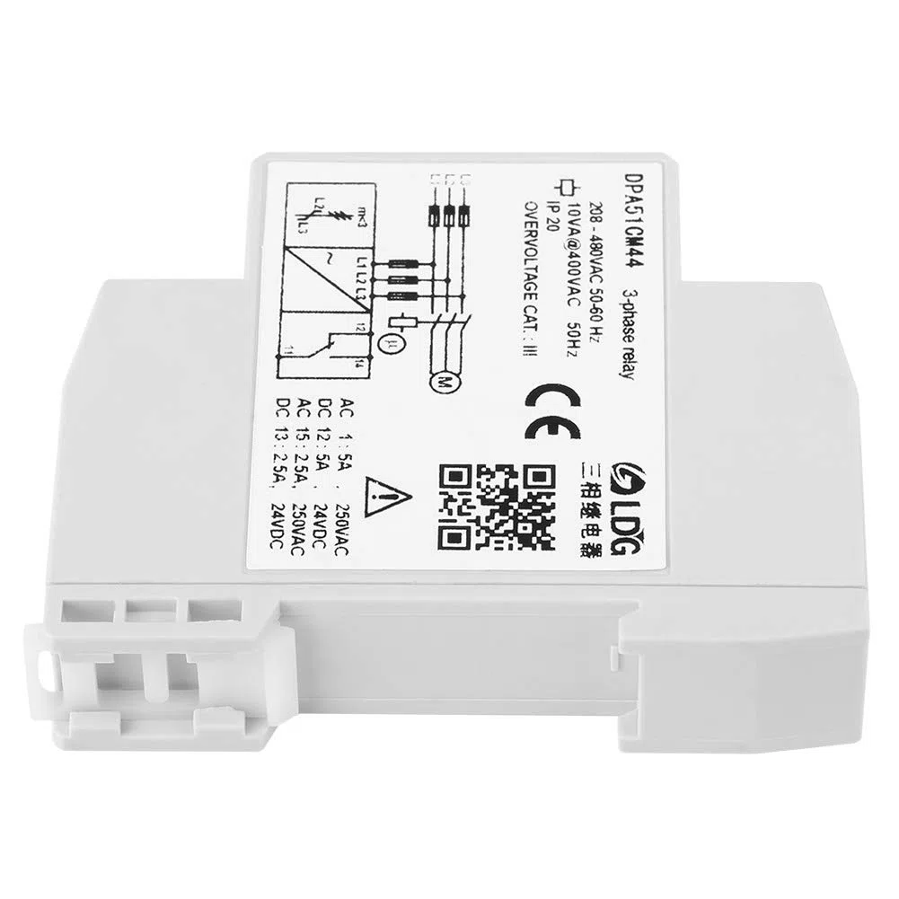 Relé, Samfox Relés de Supervisión Trifásicos Monitor de Relé Sequence Phase Sequence Protector 3-phase Relés de Control de Tensión Y Corriente DPA51CM44