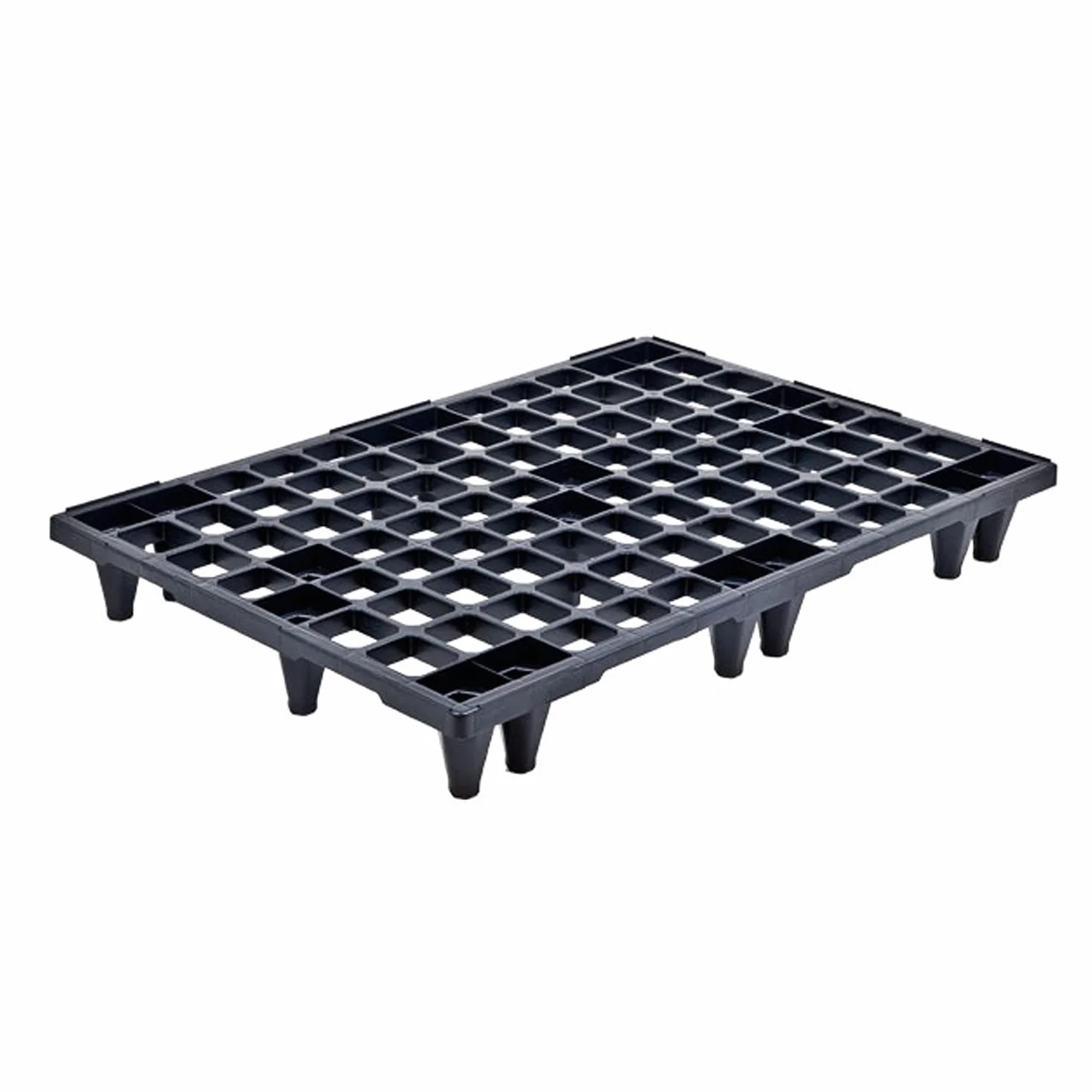 Propac Z-PALECO - Palets de plástico negro, 80 x 120 x 13,5 cm
