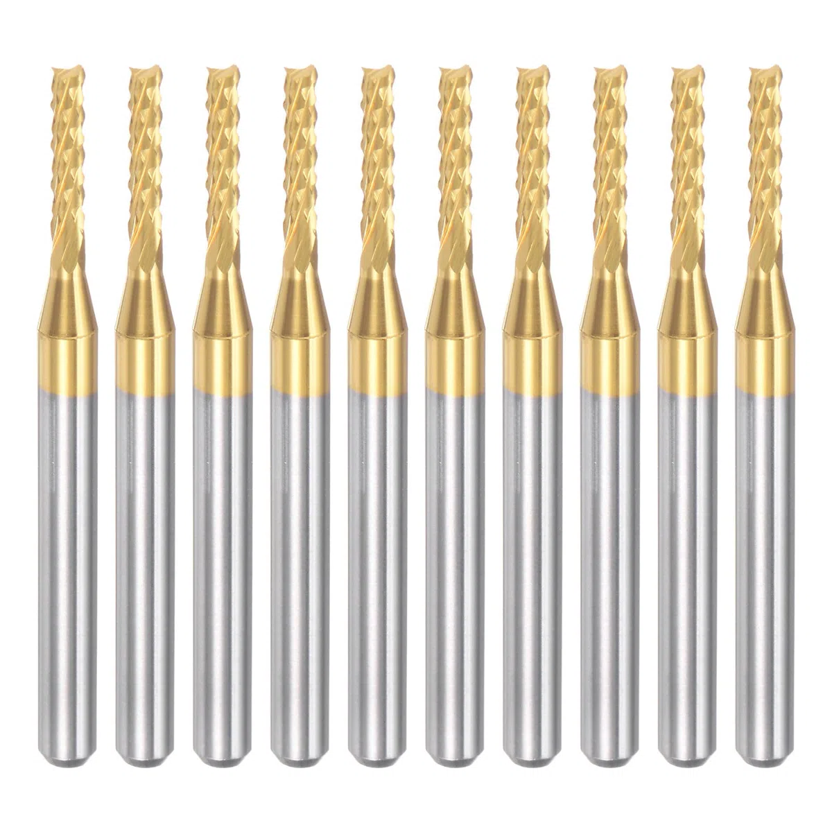 QUARKZMAN 10 Piezas Fresas de Carburo de Titanio Recubierto de 1.8mm para Grabado y Fresado CNC en Máquina PCB, Vástago de 1/8"