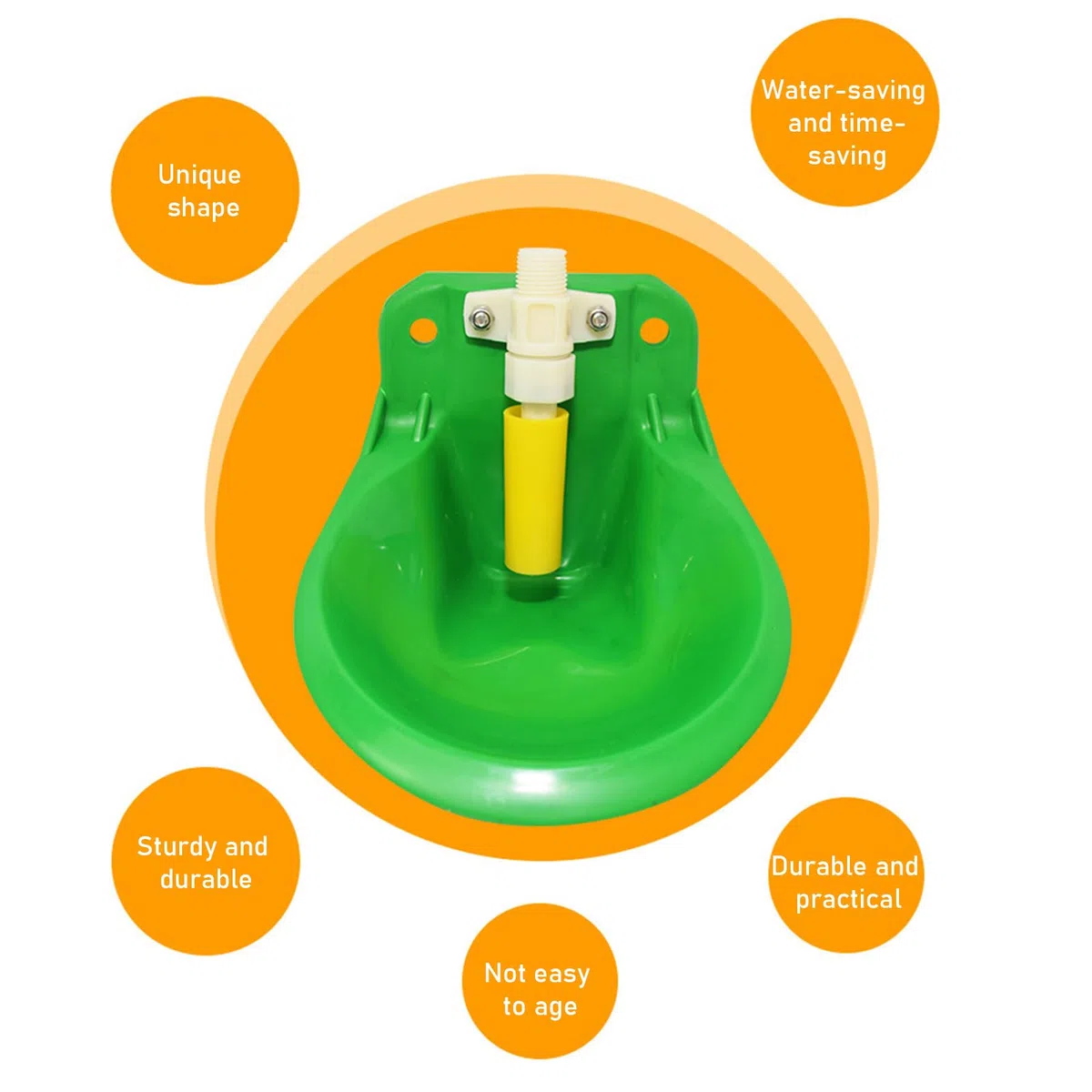 2 bebederos automáticos ovejas cabras automático bebedero con válvula, 600 ml canal de agua ovejas cabras caballos, bebedero para beber, equipo de alimentación con válvula
