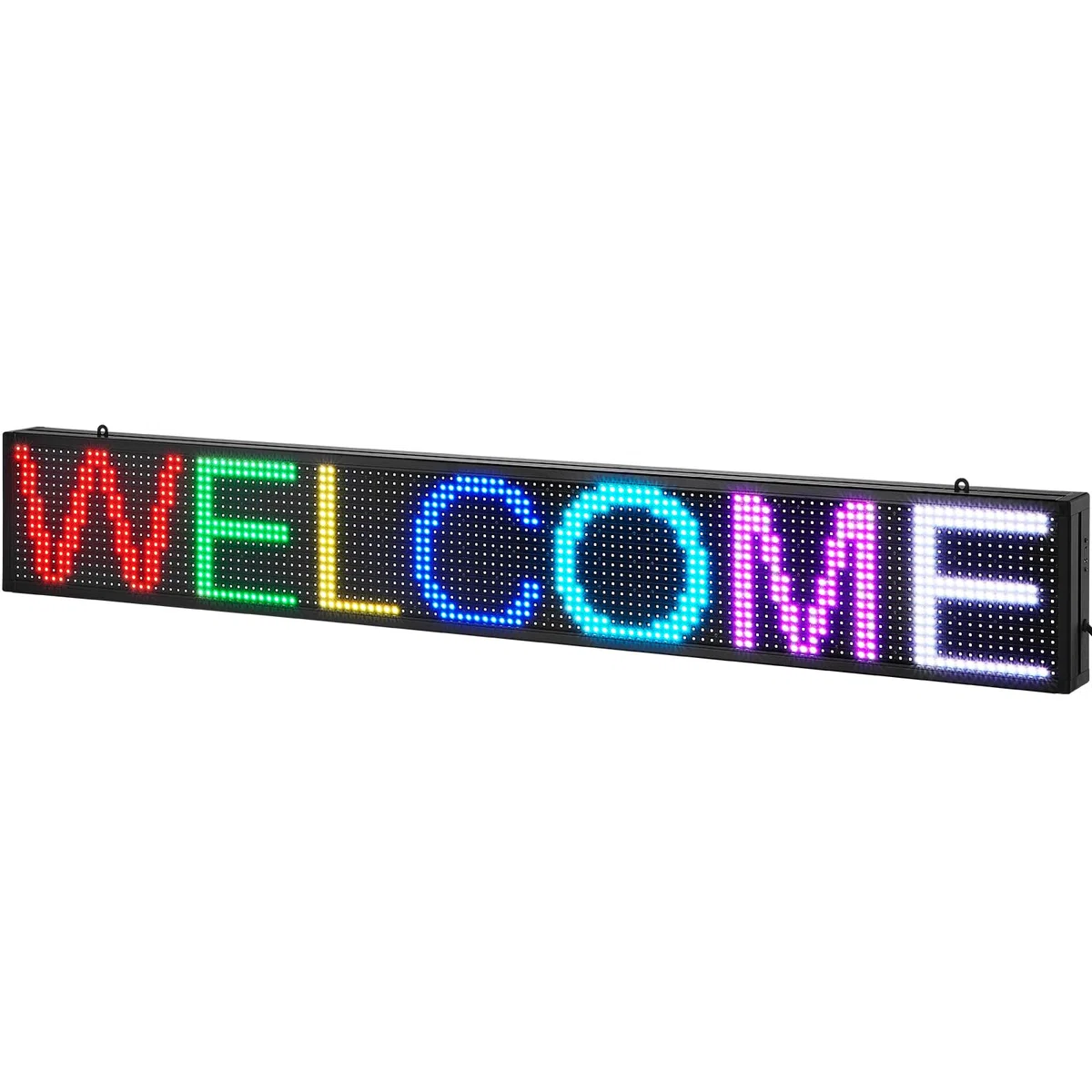 VEVOR Señal Luminosa LED Programable, Panel de Visualización Desplazable a Todo Color P10, Panel Publicitario de Texto Personalizado, Control WiFi USB, para Tienda, Bar, Publicidad, 131x19 cm
