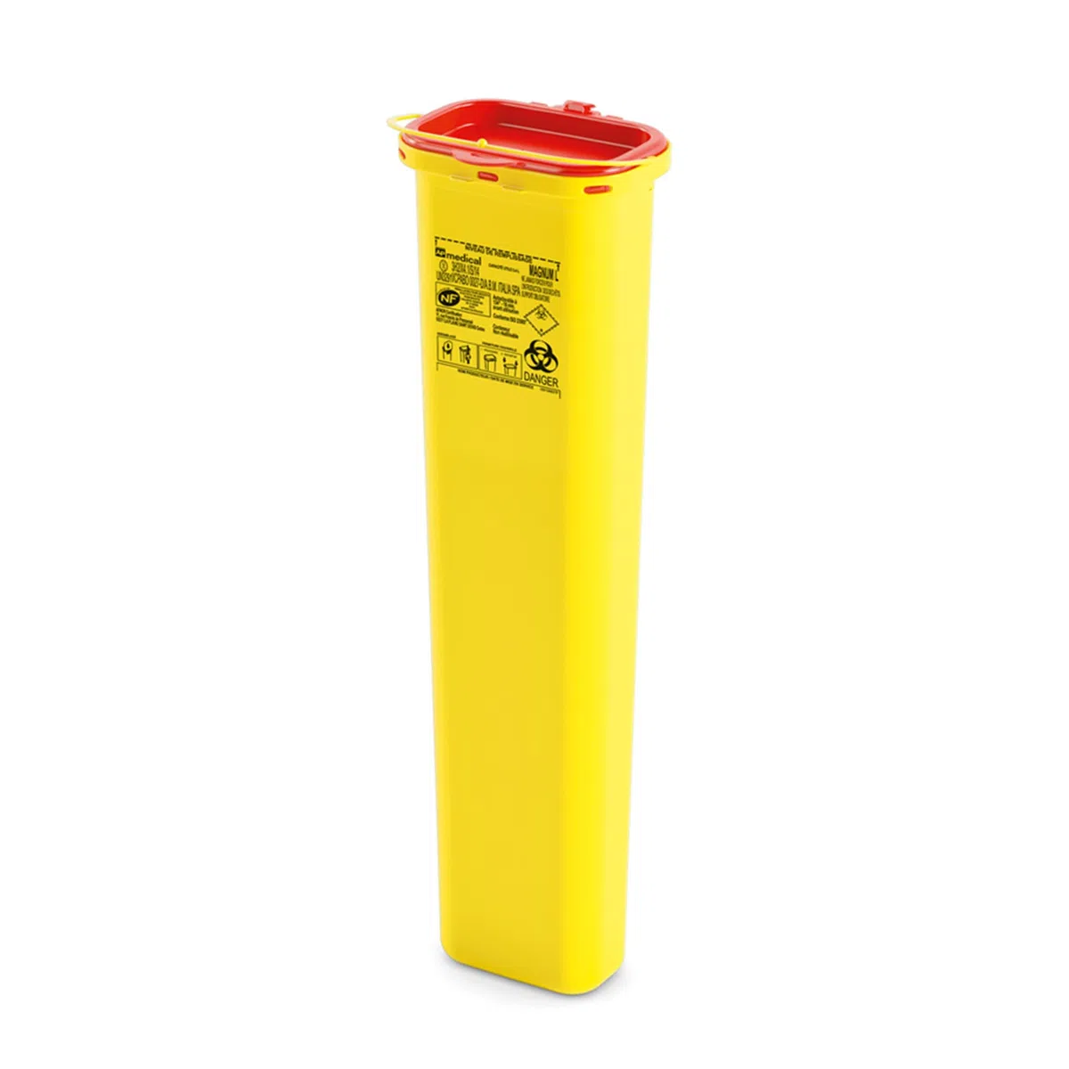 GIMA Magnum - Recipiente afilado, 6,3 L, contenedor desechable para basura larga, afilable, agujas y sirynges
