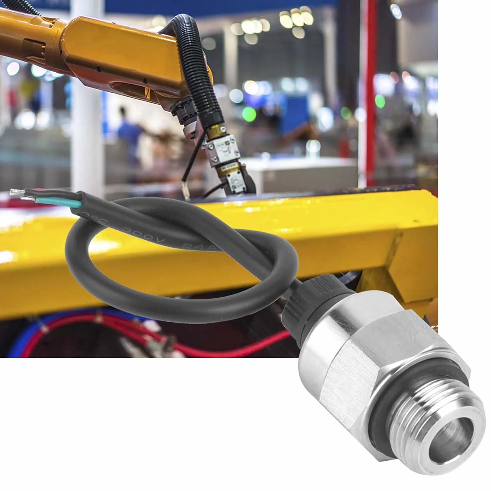 Transductor de Presión Sensor de Presión de Agua de Señal Analógica de Alta Precisión IP65 G3 / 8 Conexión de Tornillo Transmisor de Sensor de Presión (0~2BAR)