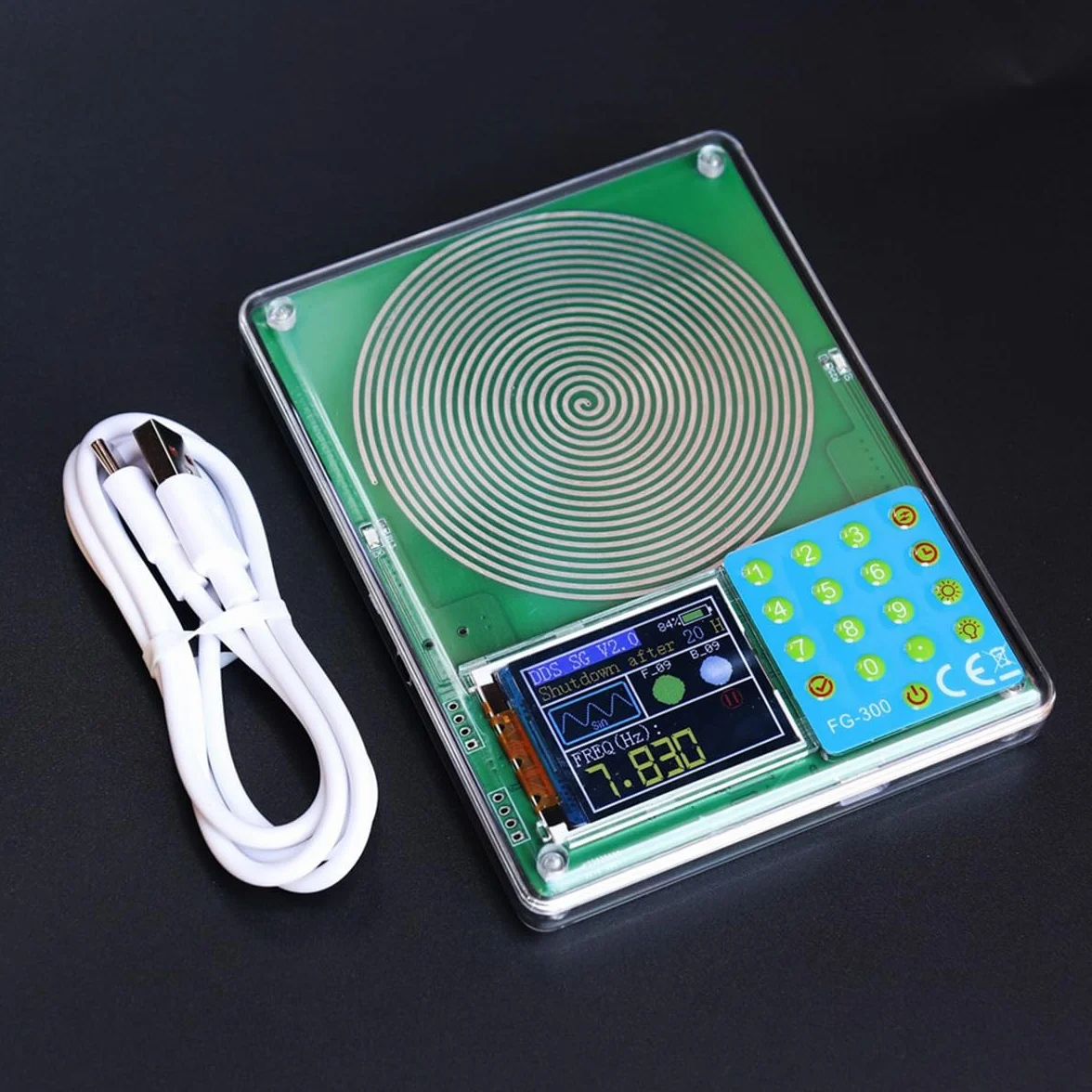 Generador de resonancia de Onda sinusoidal Schumann Ajustable de 0,01 Hz a 200 000 Hz, generador de Onda Cuadrada inversa Estable de Pulso de frecuencia ultrabaja de 7,83 Hz