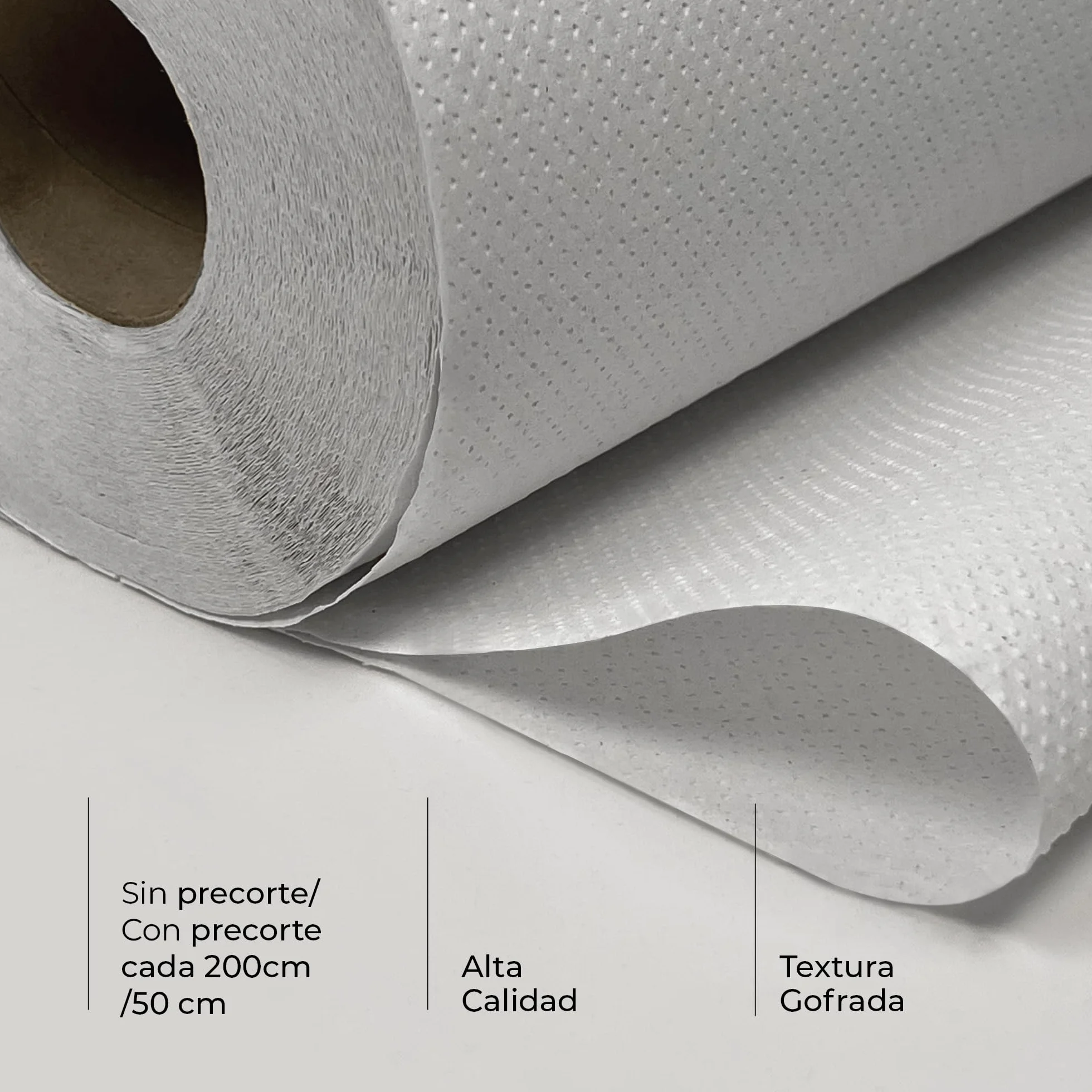 Rollos Papel Camilla 75 metros Sin Precorte | Rollo de Camilla Ecológico Acabado Gofrado (5 Rollos)