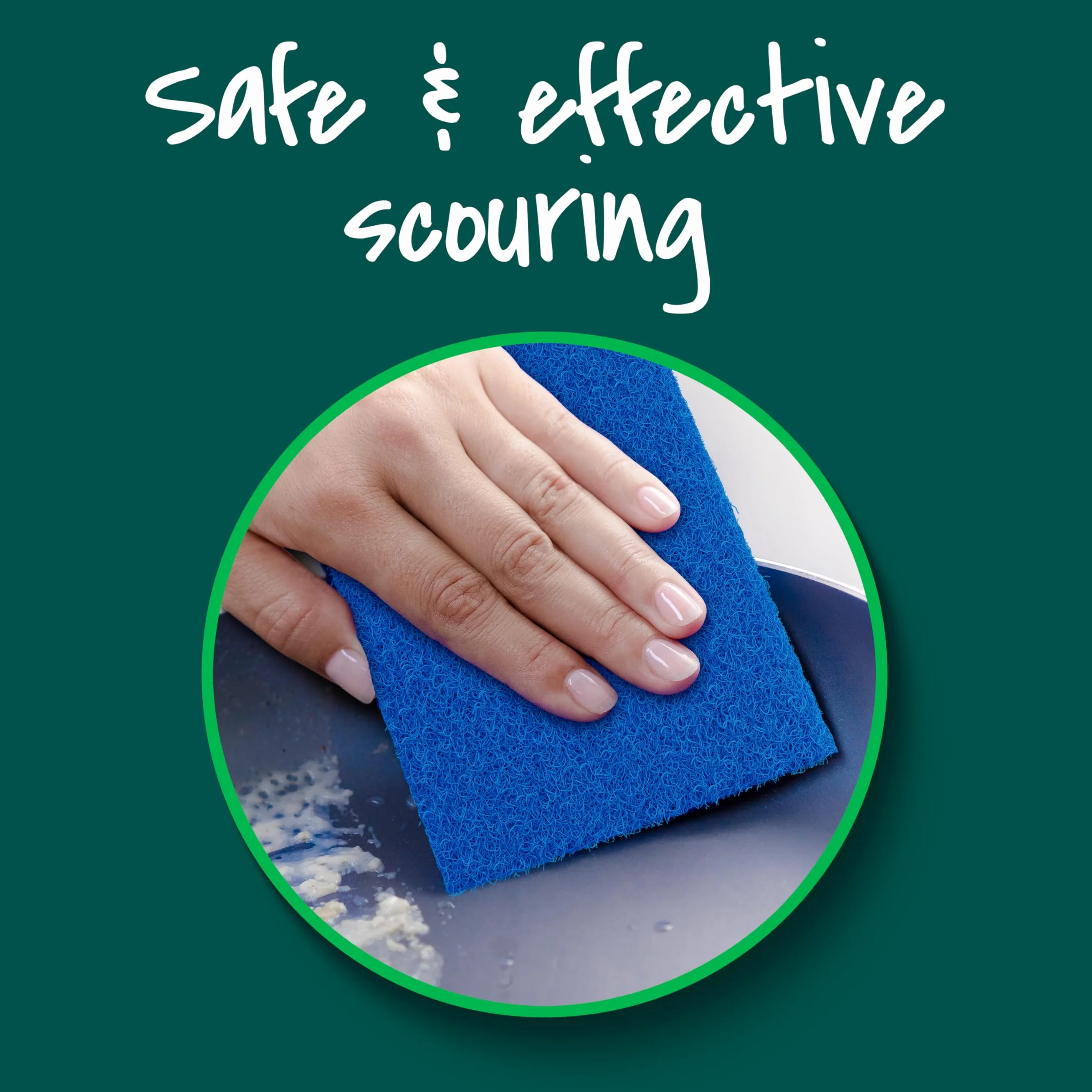 Scotch-Brite Estropajo antiarañazos, 20 Almohadillas, Azul, conteo