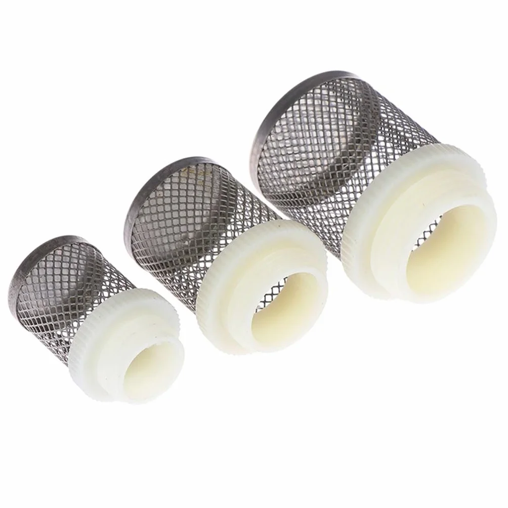 Válvula de retención de pie for filtro, 2 unidades de 1/2", 3/4" y 1" de acero inoxidable, for riego de jardines, acuarios y peces (3/4")(1/2")